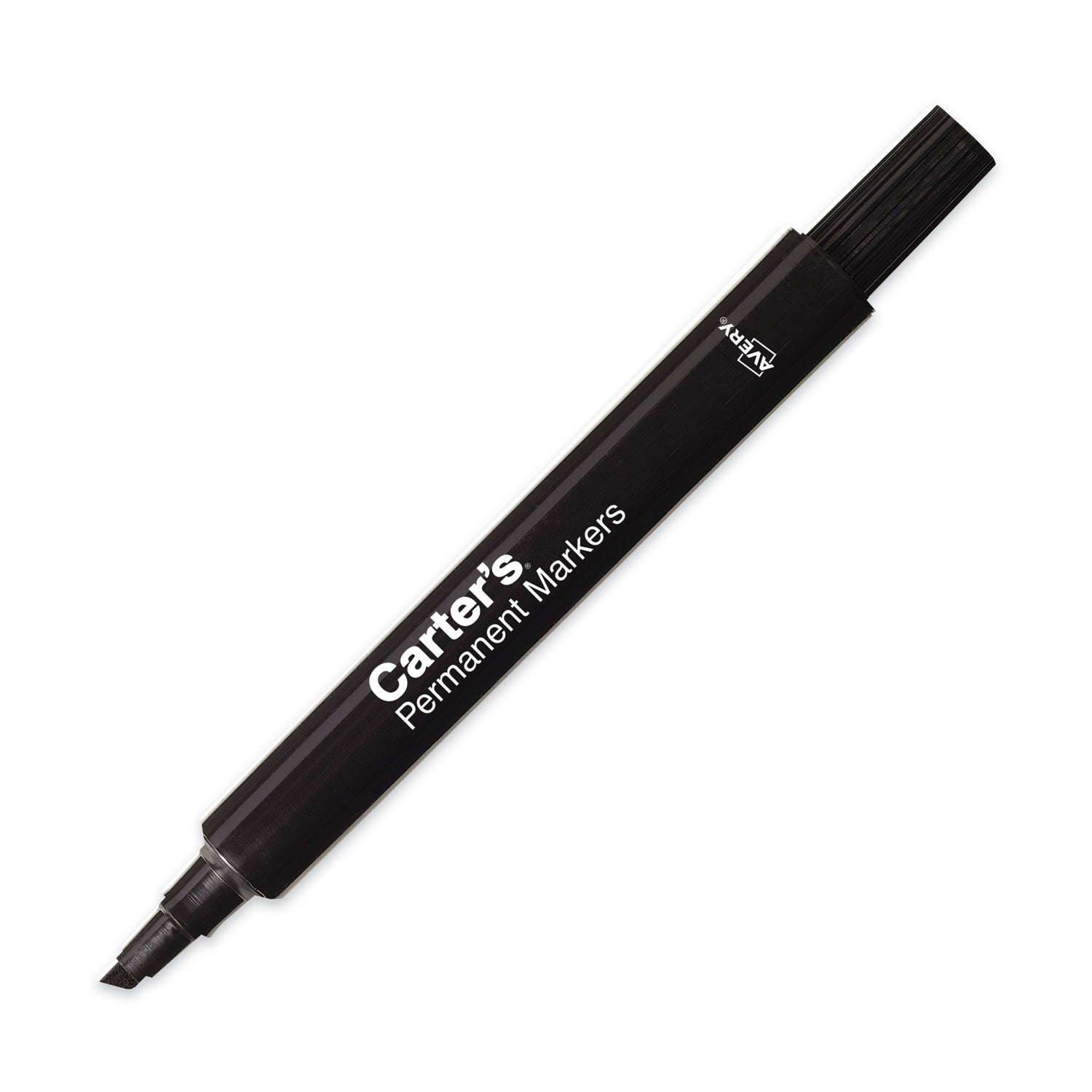 Carter's™ Large Desk Style Permanent Marker, Broad Chisel Tip, Black, Dozen