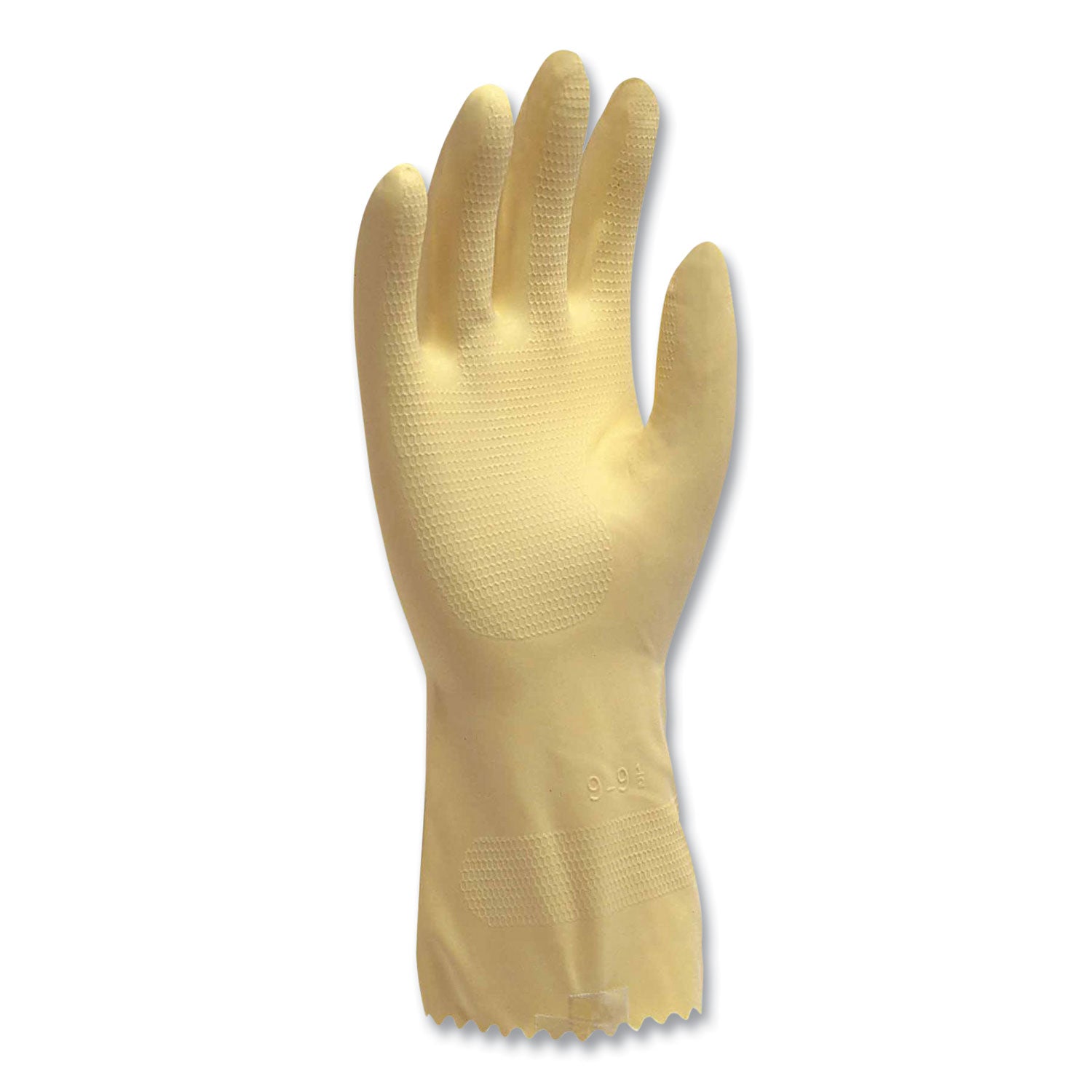AMBITEX® PRO L6500 SERIES FLOCK-LINED LATEX GLOVES, 12" LONG, 15 MIL, MEDIUM, YELLOW, 12 PAIRS