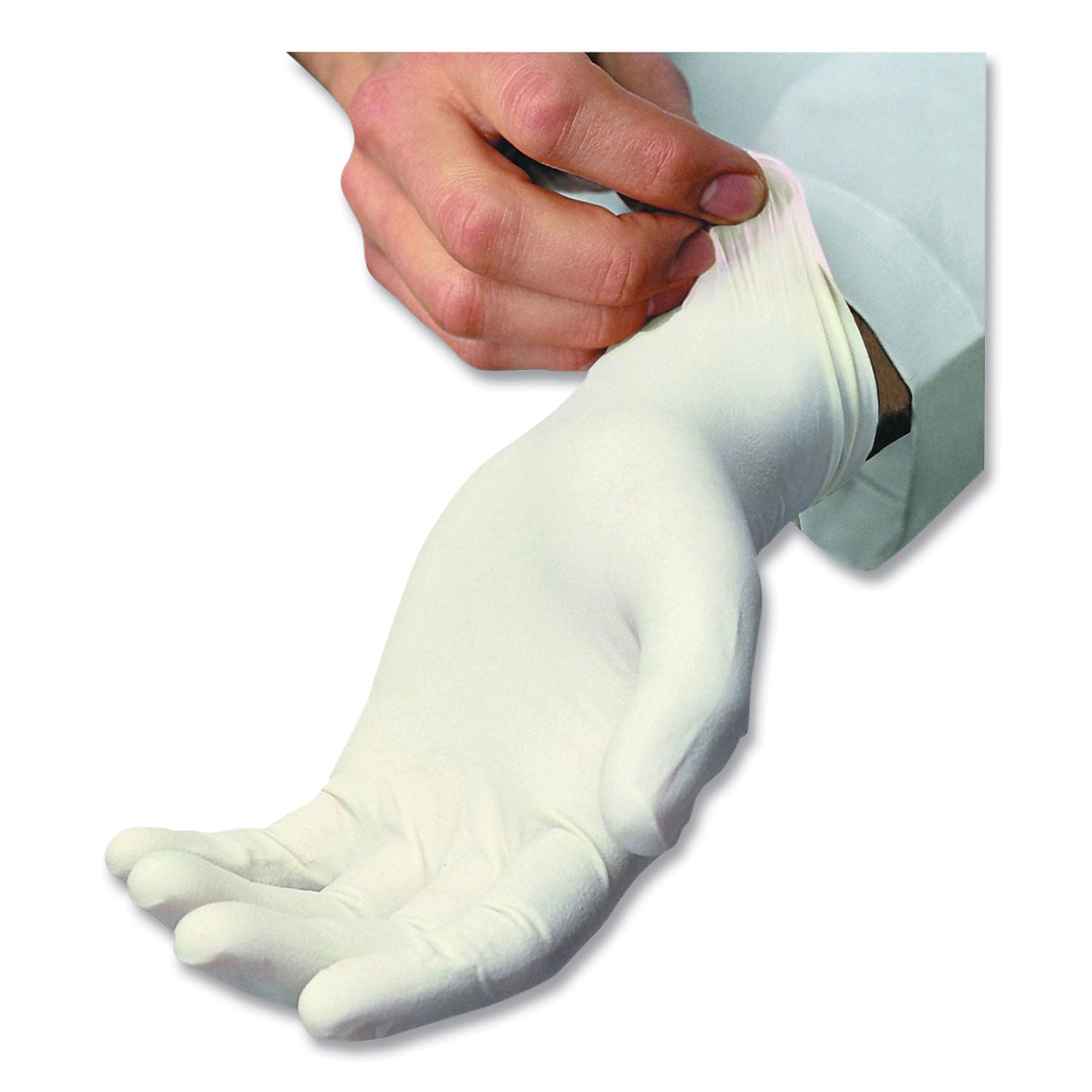 AMBITEX® L5101 SERIES POWDERED LATEX GLOVES, 4 MIL, LARGE, CREAM, 100/BOX