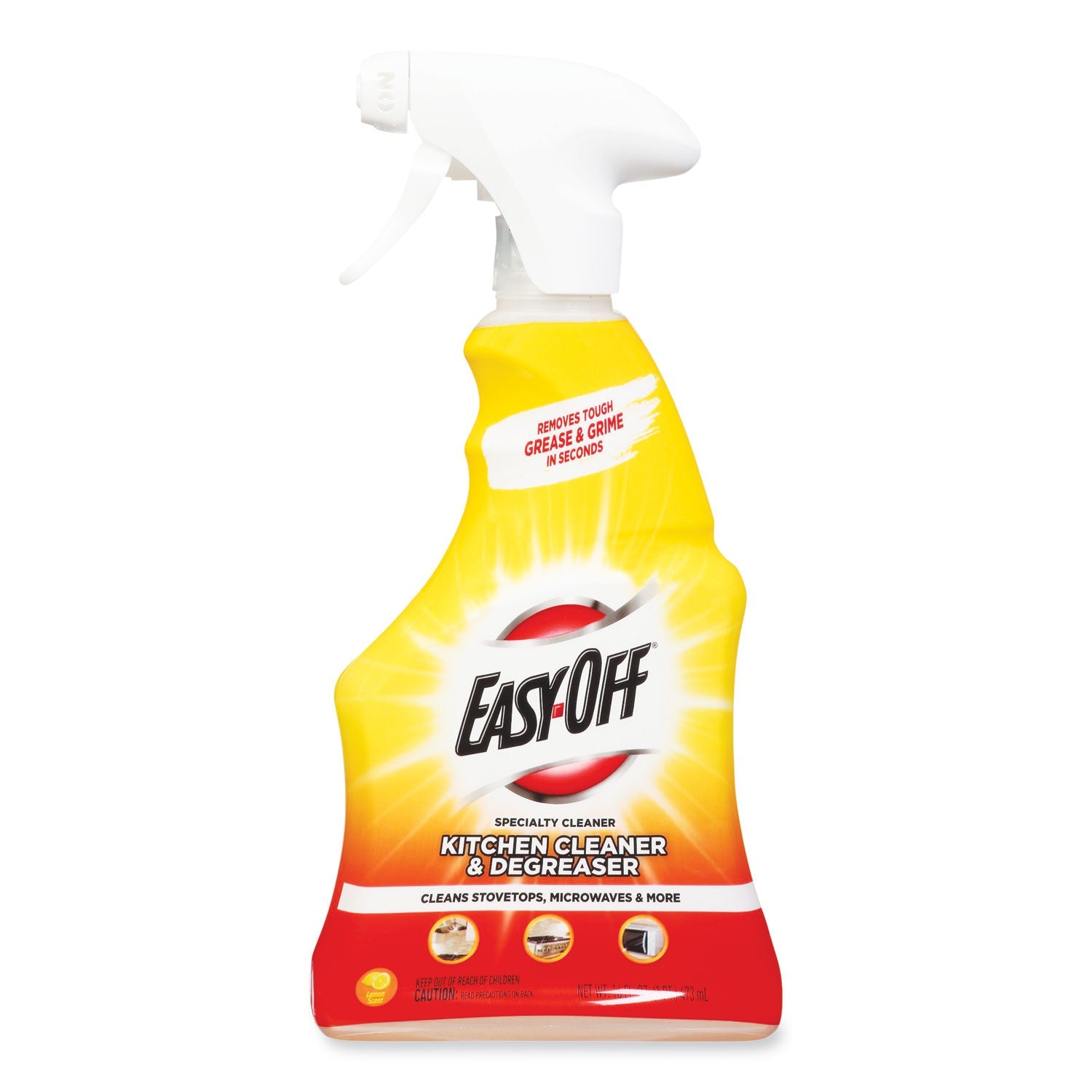 EASY-OFF® Kitchen Degreaser, Lemon Scent, 16 Oz Spray Bottle, 6/carton