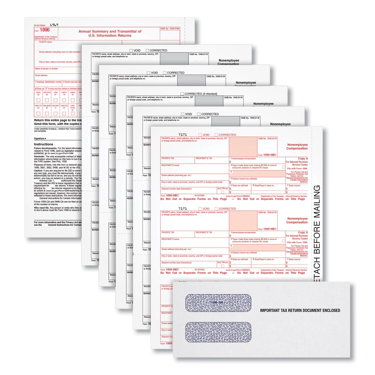 1099-NEC Tax Form Kit | 24-Pack