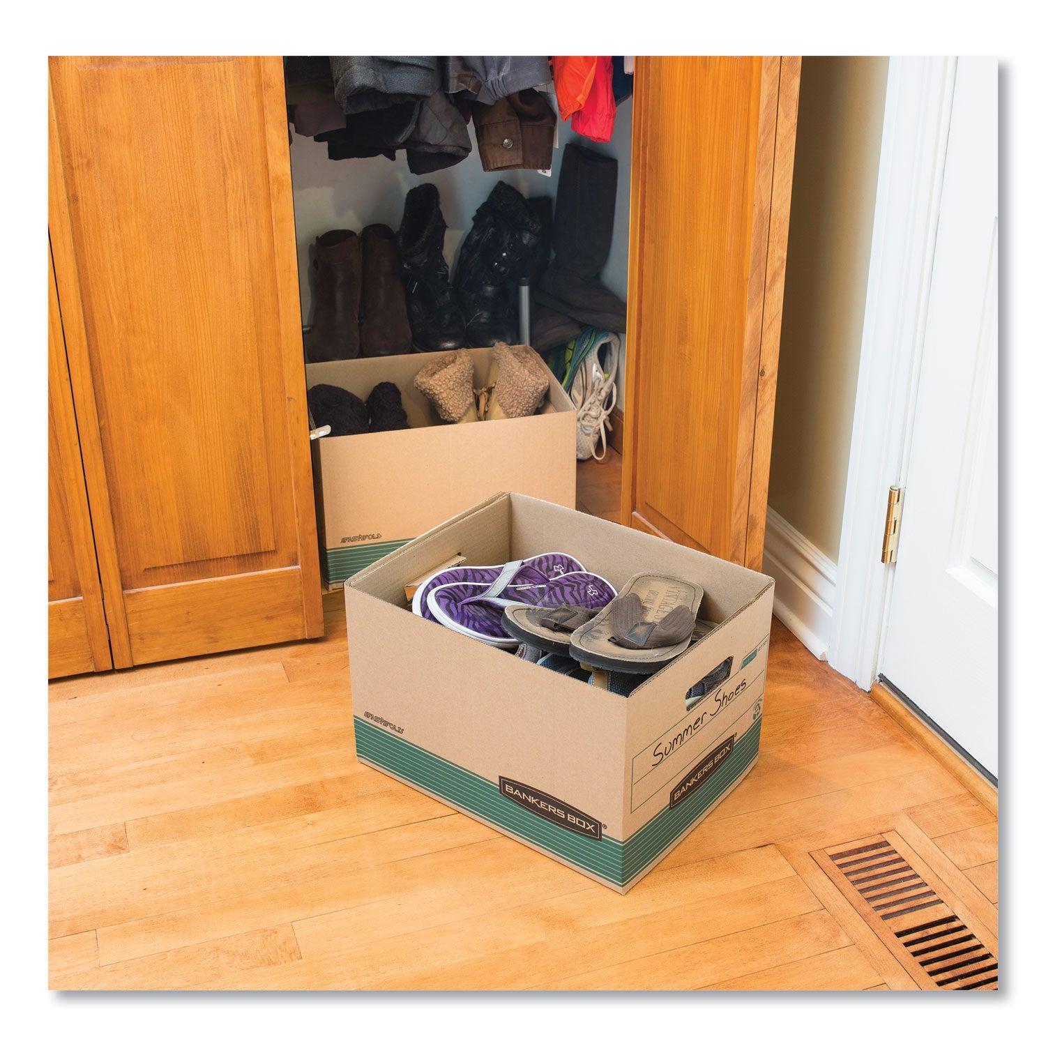 Bankers Box® Stor/file Medium-Duty 100% Recycled Storage Boxes, Letter/legal Files, 12" X 16.25" X 10.5", Kraft, 20/carton