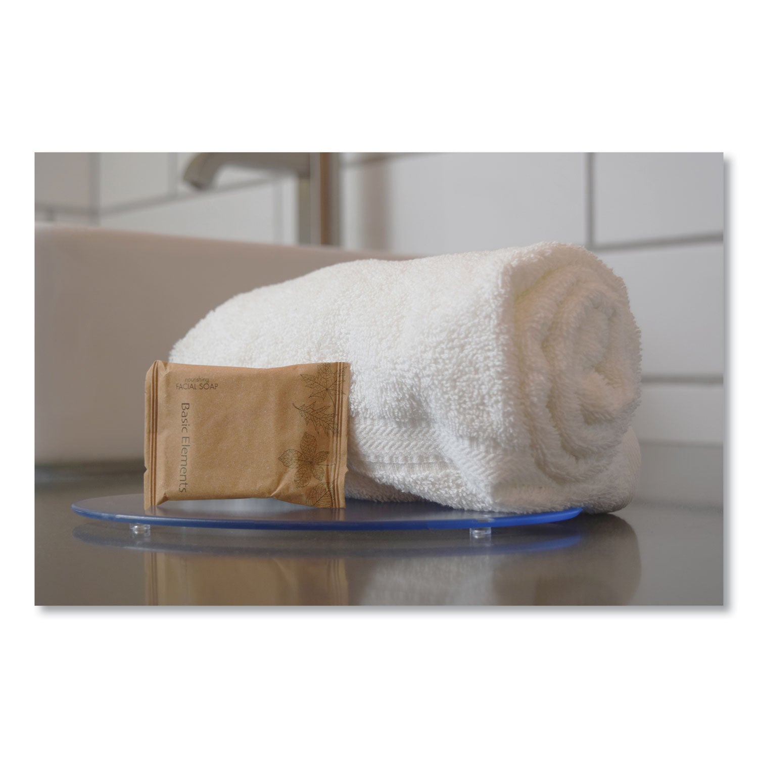 Basic Elements Facial Soap Bar, Clean Scent, 0.71 oz, 500/Carton