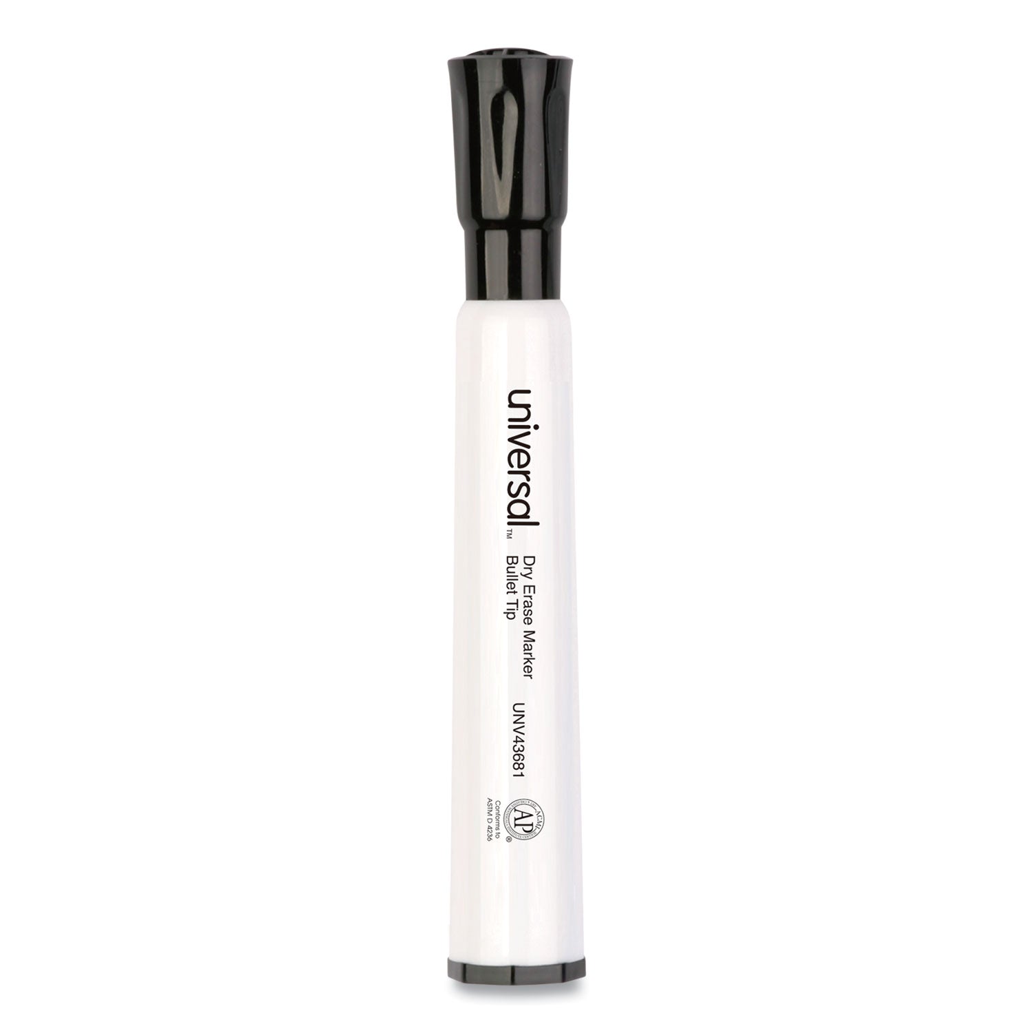 Dry Erase Marker | Bullet, Black, Dozen, Universal™