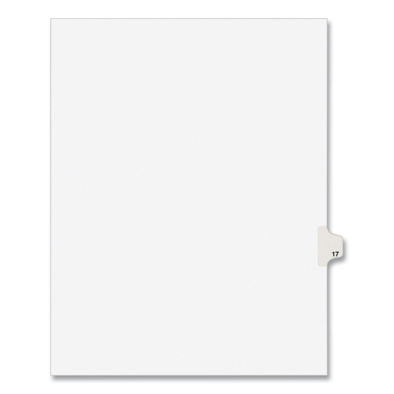 Legal Exhibit Dividers | Avery® 10-Tab, No. 17