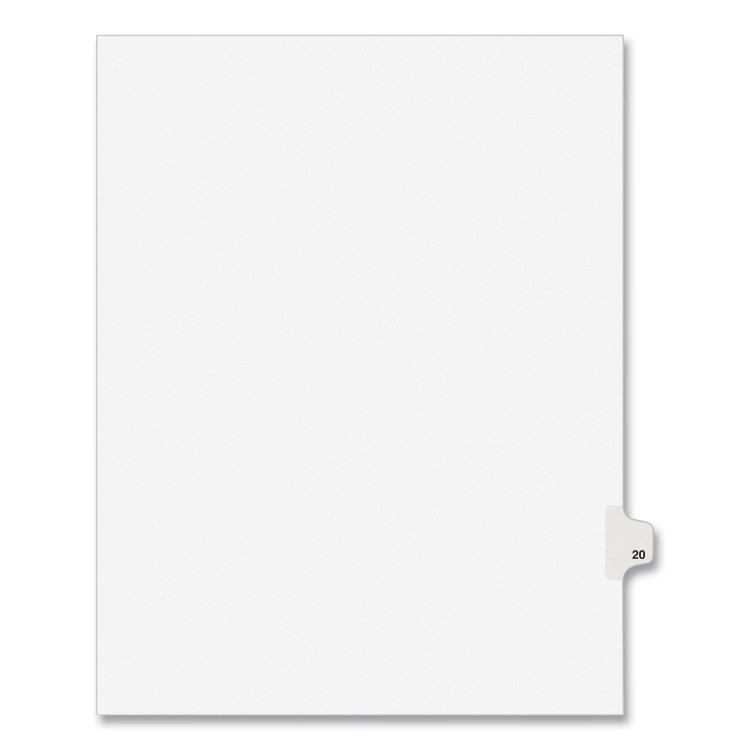 Legal Exhibit Dividers | Avery® 10-Tab, No. 20