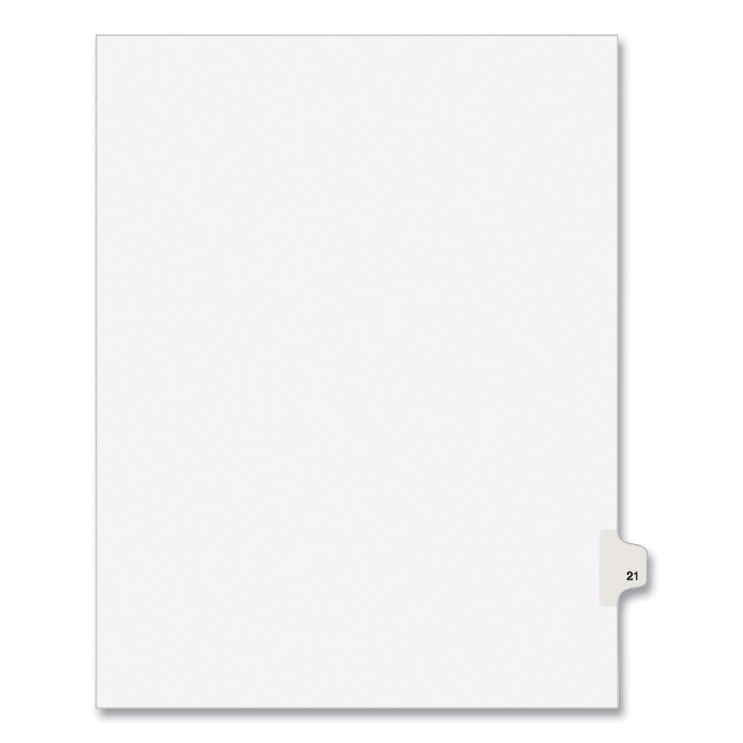 Legal Exhibit Dividers | Avery® 10-Tab, No. 21