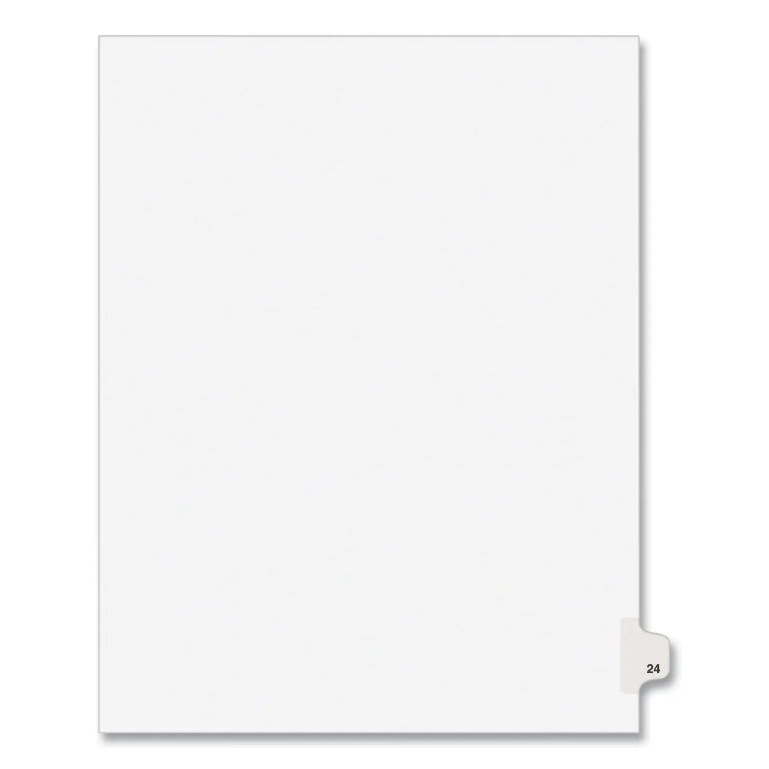 Avery® Preprinted Legal Exhibit Side Tab Index Dividers, Avery Style, 10-Tab, 24, 11 X 8.5, White, 25/pack, (1024)
