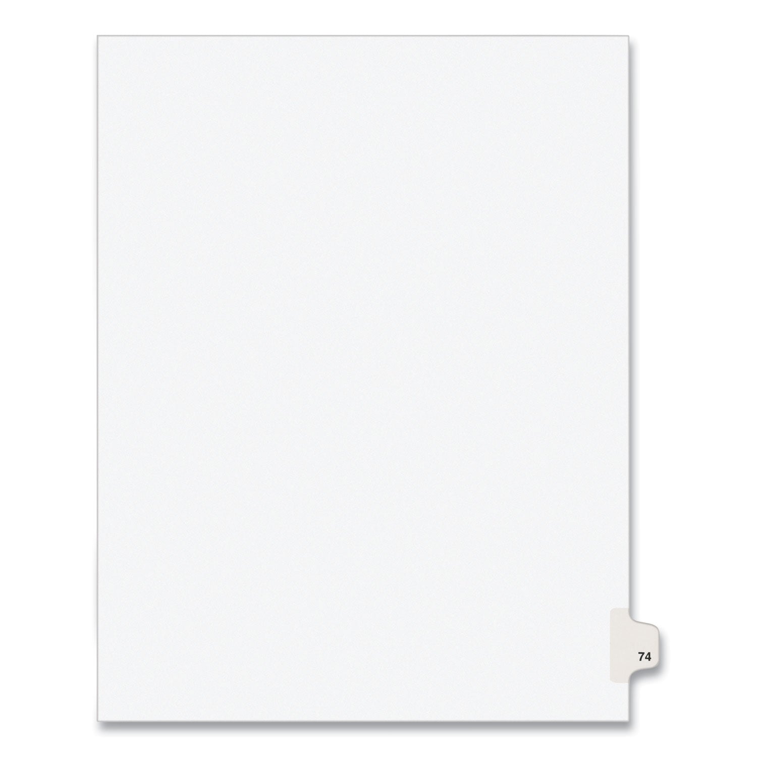 Avery® Preprinted Legal Exhibit Side Tab Index Dividers, Avery Style, 10-Tab, 74, 11 X 8.5, White, 25/pack, (1074)
