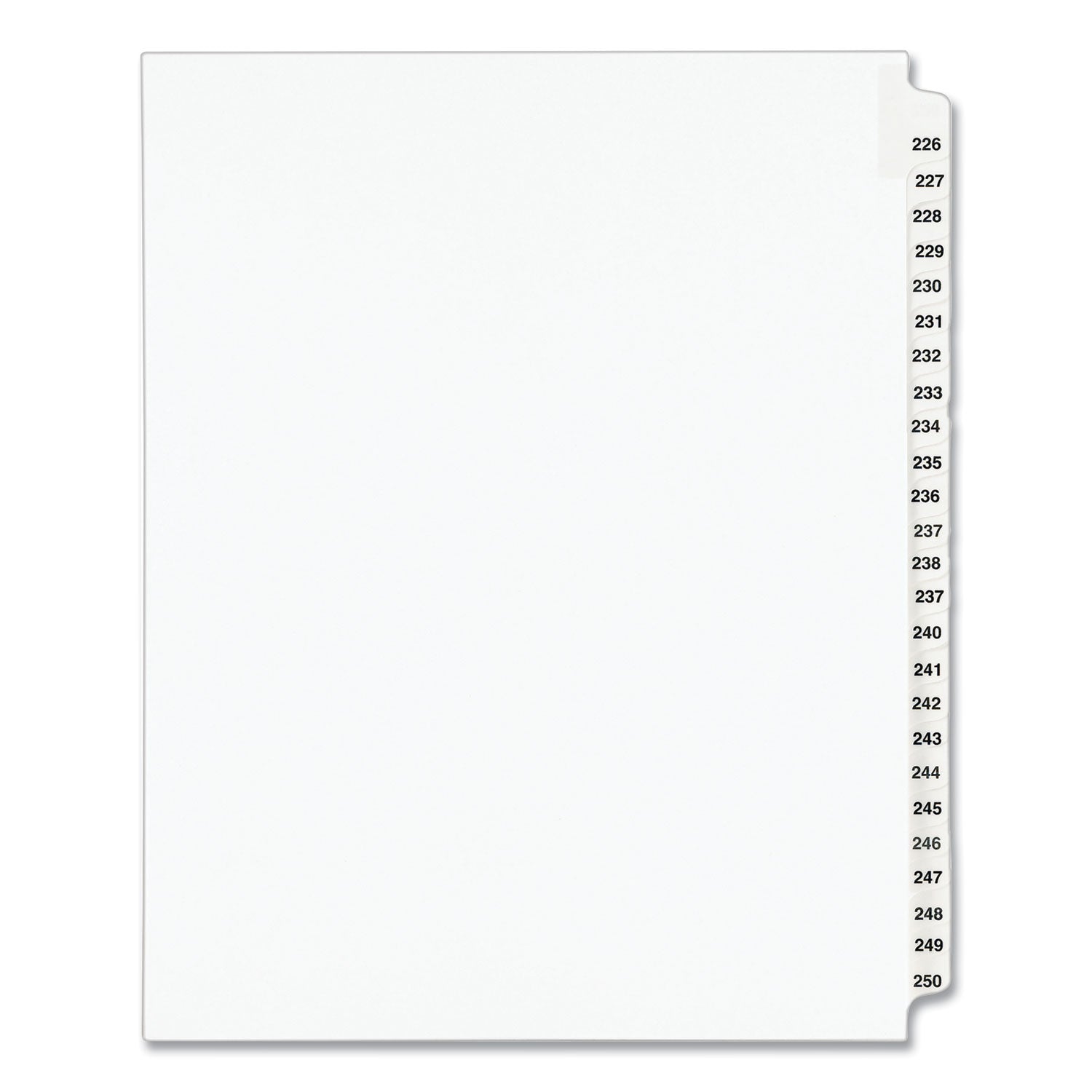 Legal Exhibit Dividers | Tabs 226-250 | Avery®