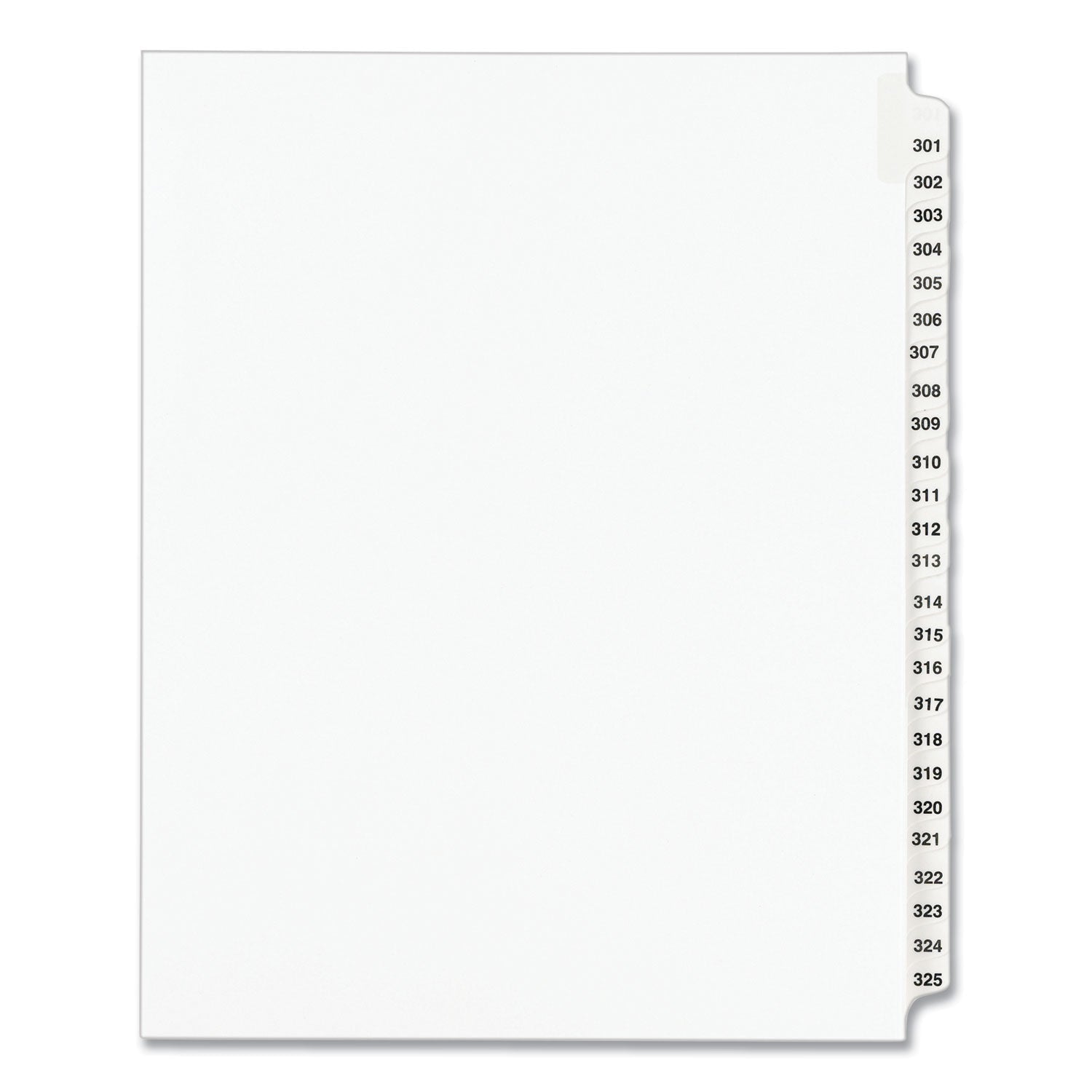 Preprinted Legal Exhibit Side Tab Dividers | 25-Tab