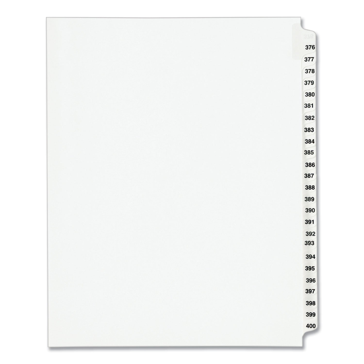 Preprinted Legal Exhibit Side Tab Dividers | 25-Tab
