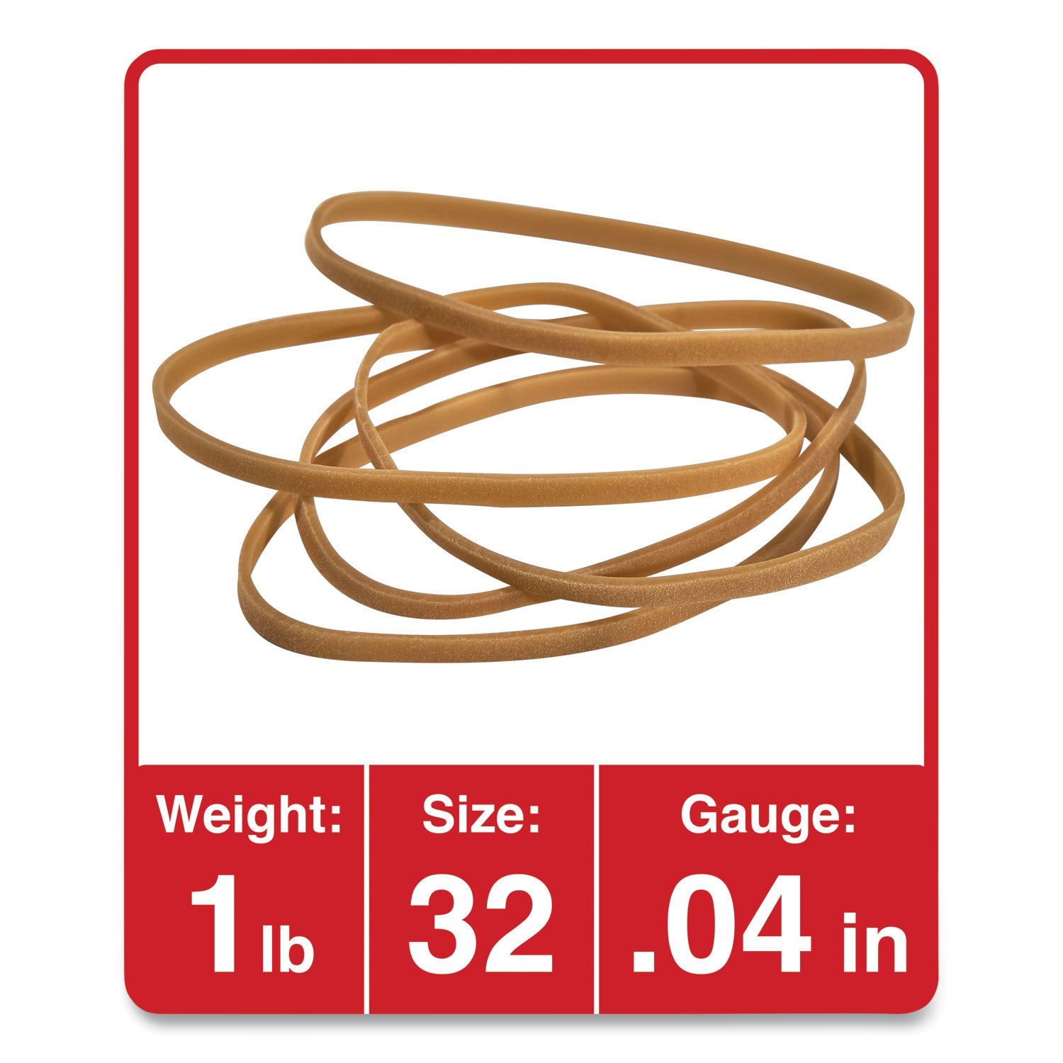 Universal® Rubber Bands, Size 32, 0.04" Gauge, Beige, 1 Lb Box, 820/pack - Bloom Skins