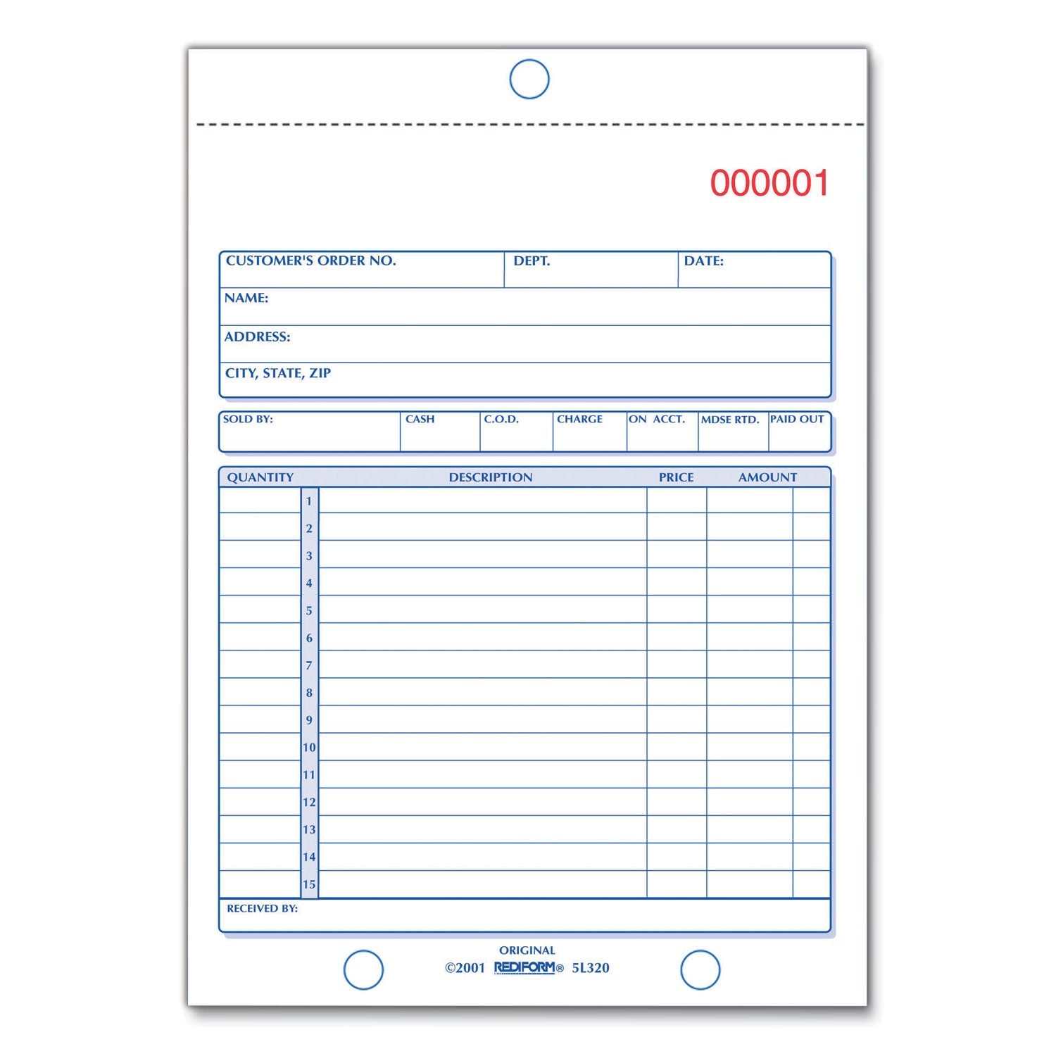 Sales Book | Three-Part Carbonless, 50 Forms