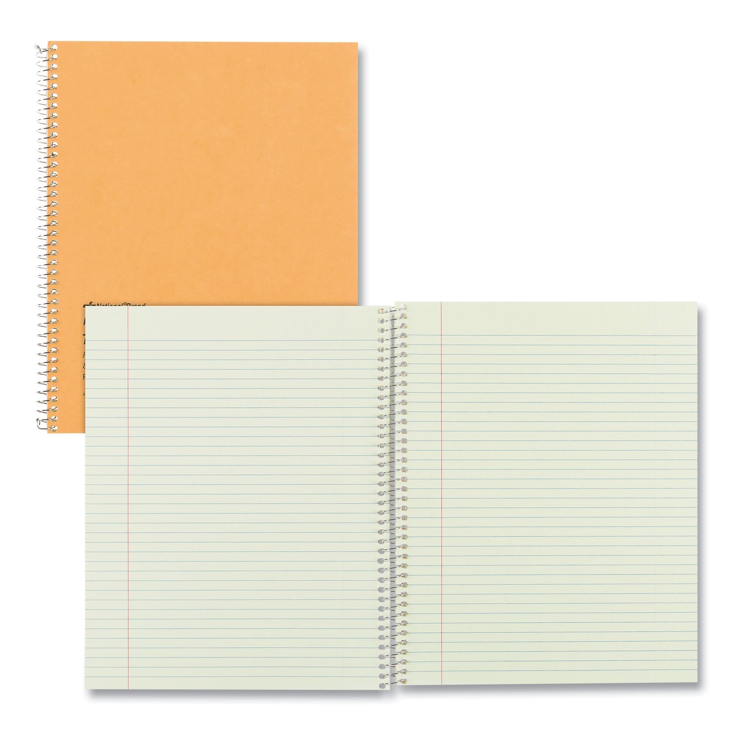 National® Single-Subject Wirebound Notebooks, Narrow Rule, Brown Paperboard Cover, (80) 10 x 8 Sheets