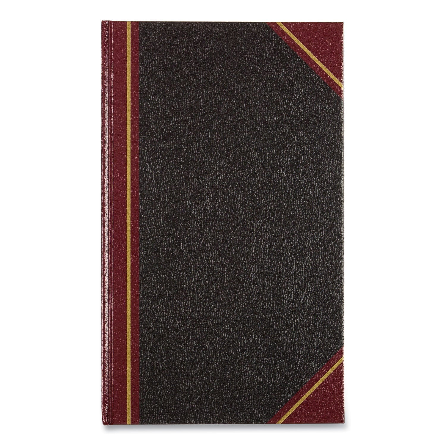 National® Texthide Record Book, 1-Subject, Medium/College Rule, Black/Burgundy Cover, (500) 14 x 8.5 Sheets