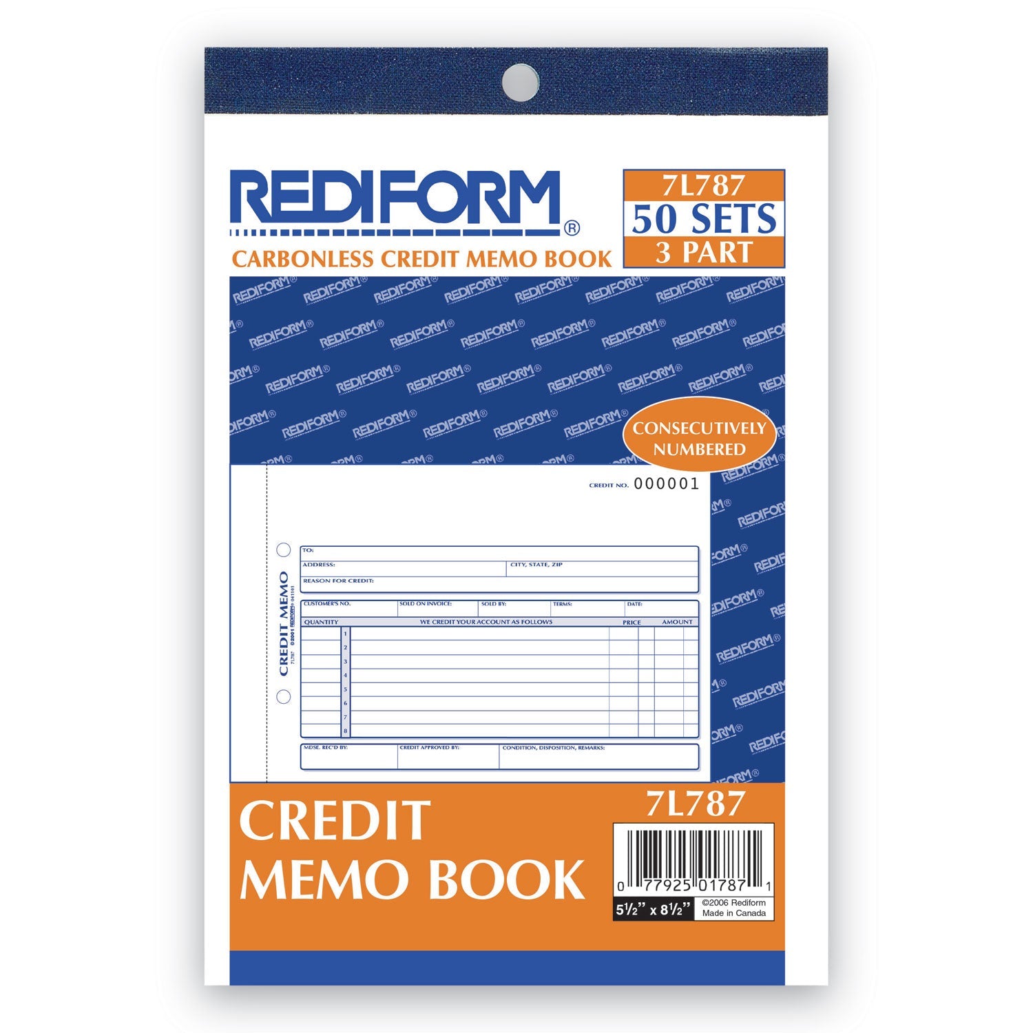 Credit Memo Book | 3-Part Carbonless, Rediform®