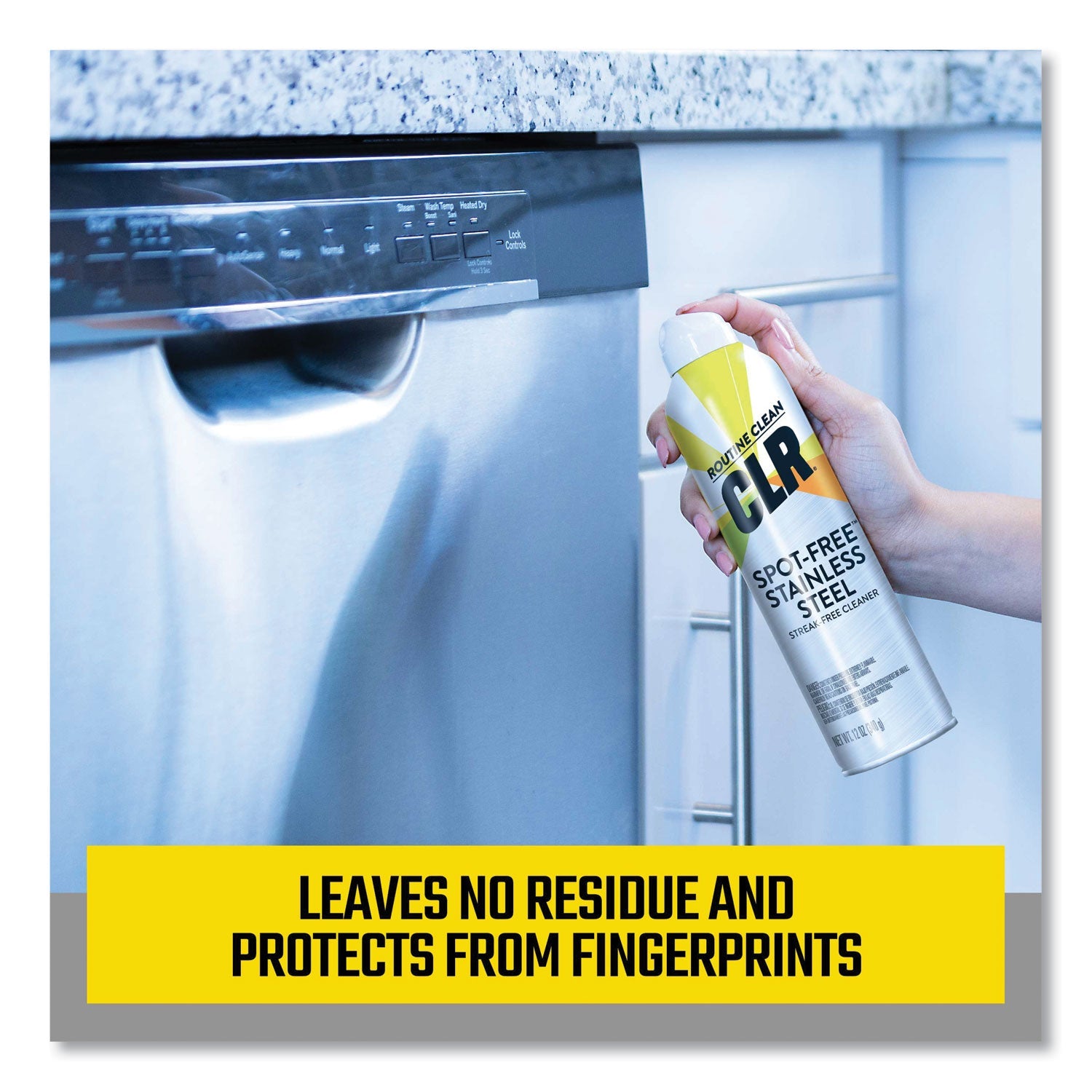CLR® Spot-Free Stainless Steel Cleaner, Citrus, 12 Oz Can, 6/carton