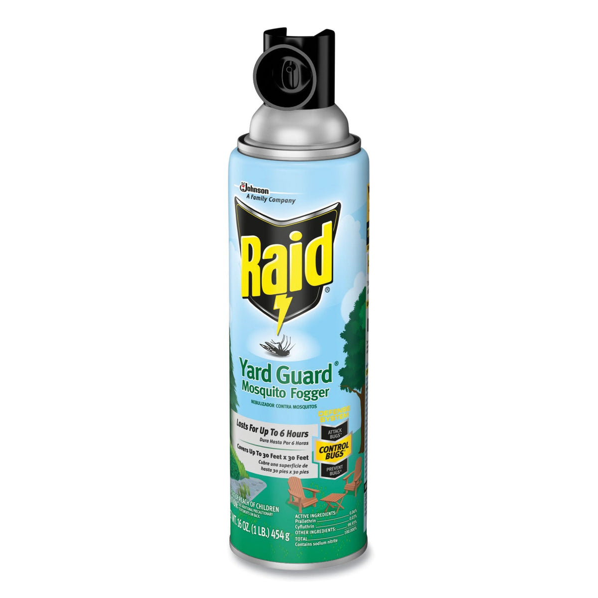 Raid® Yard Guard Fogger, 16 oz Aerosol Spray, 12/Carton