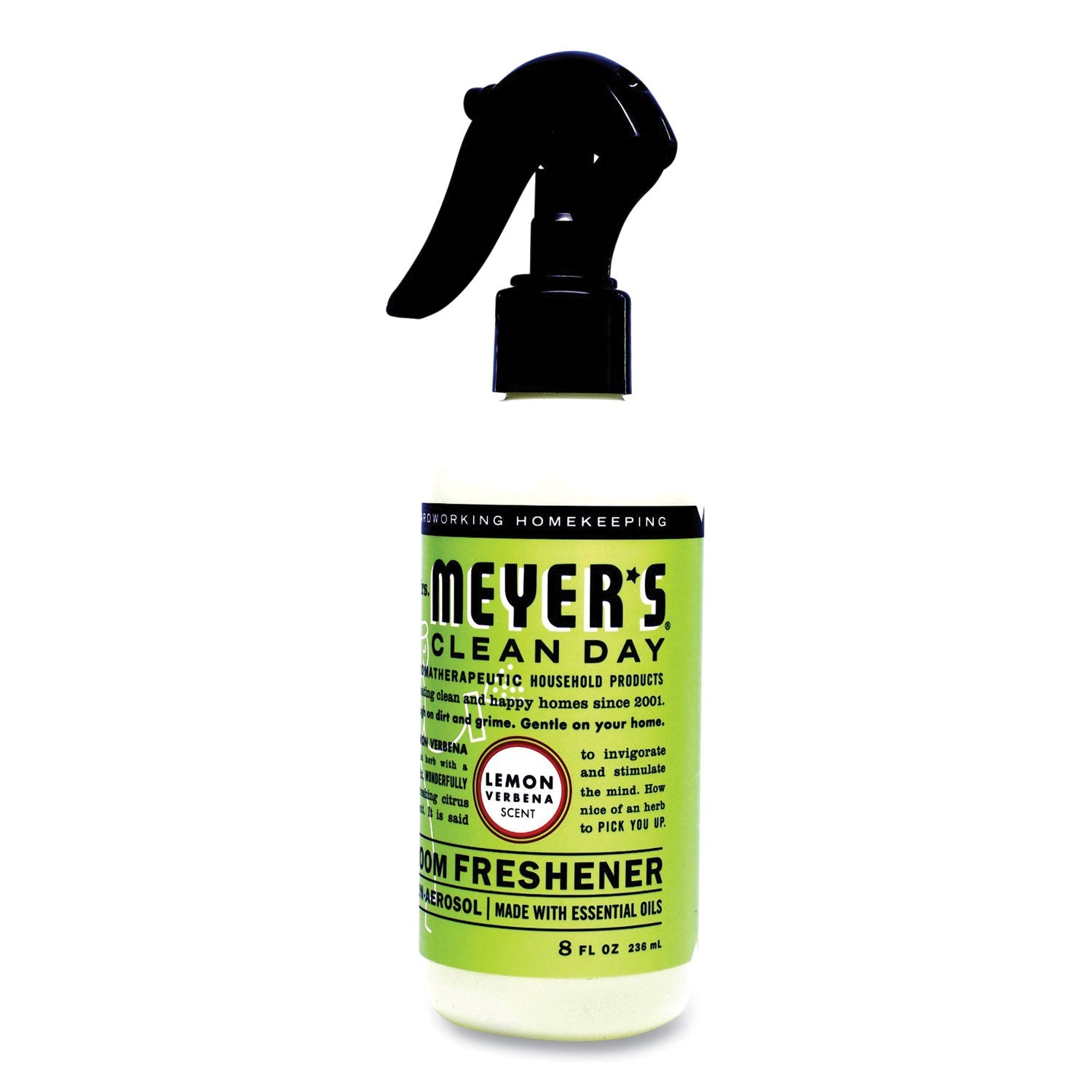 Mrs. Meyer's® Clean Day Room Freshener, Lemon Verbena, 8 Oz, Non-Aerosol Spray, 6/carton