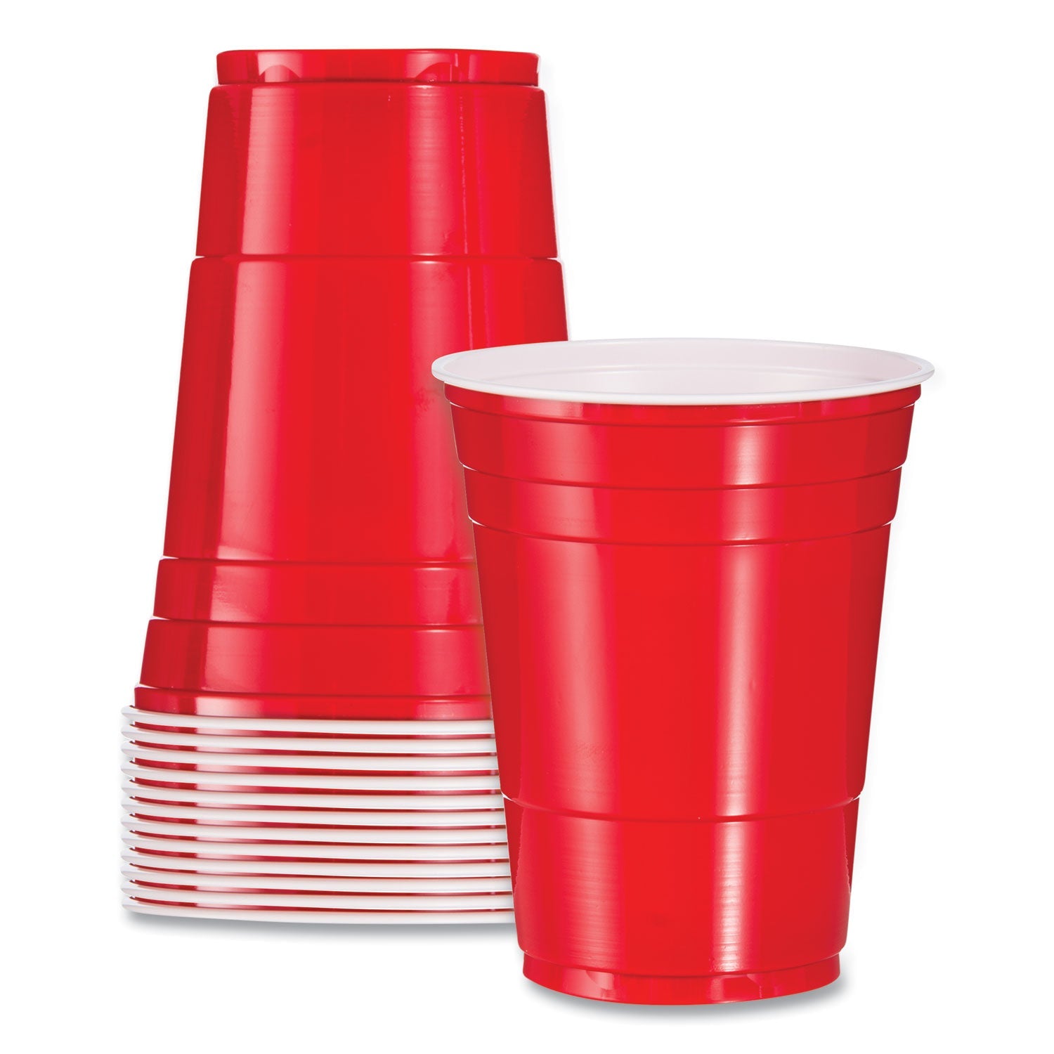 Party Plastic Cold Drink Cups | 16oz Red, 50/Pack