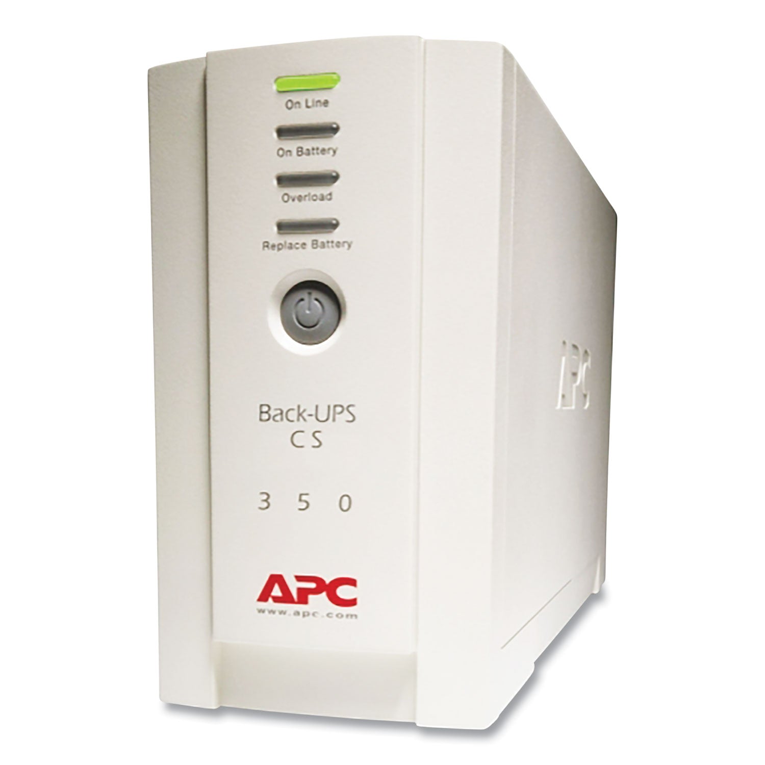 APC® BK350 Back-UPS CS Battery Backup System, 6 Outlets, 350 VA, 1,020 J