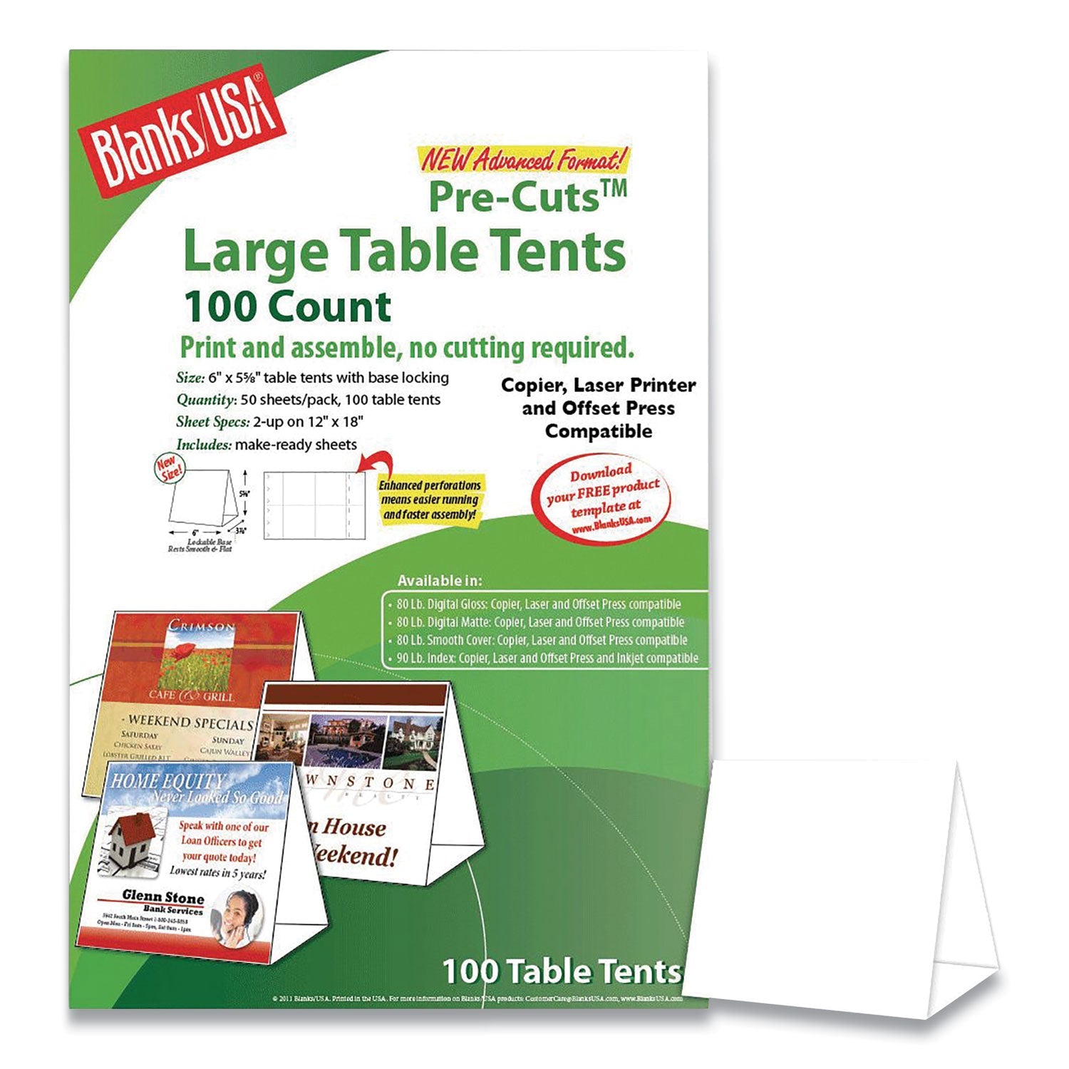 Table Tent | 12x18 | 100/Pack