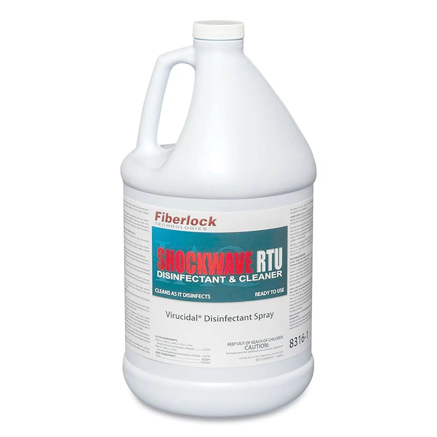 Fiberlock Technologies Shockwave Rtu Disinfectant Spray, 1 Gal Bottle