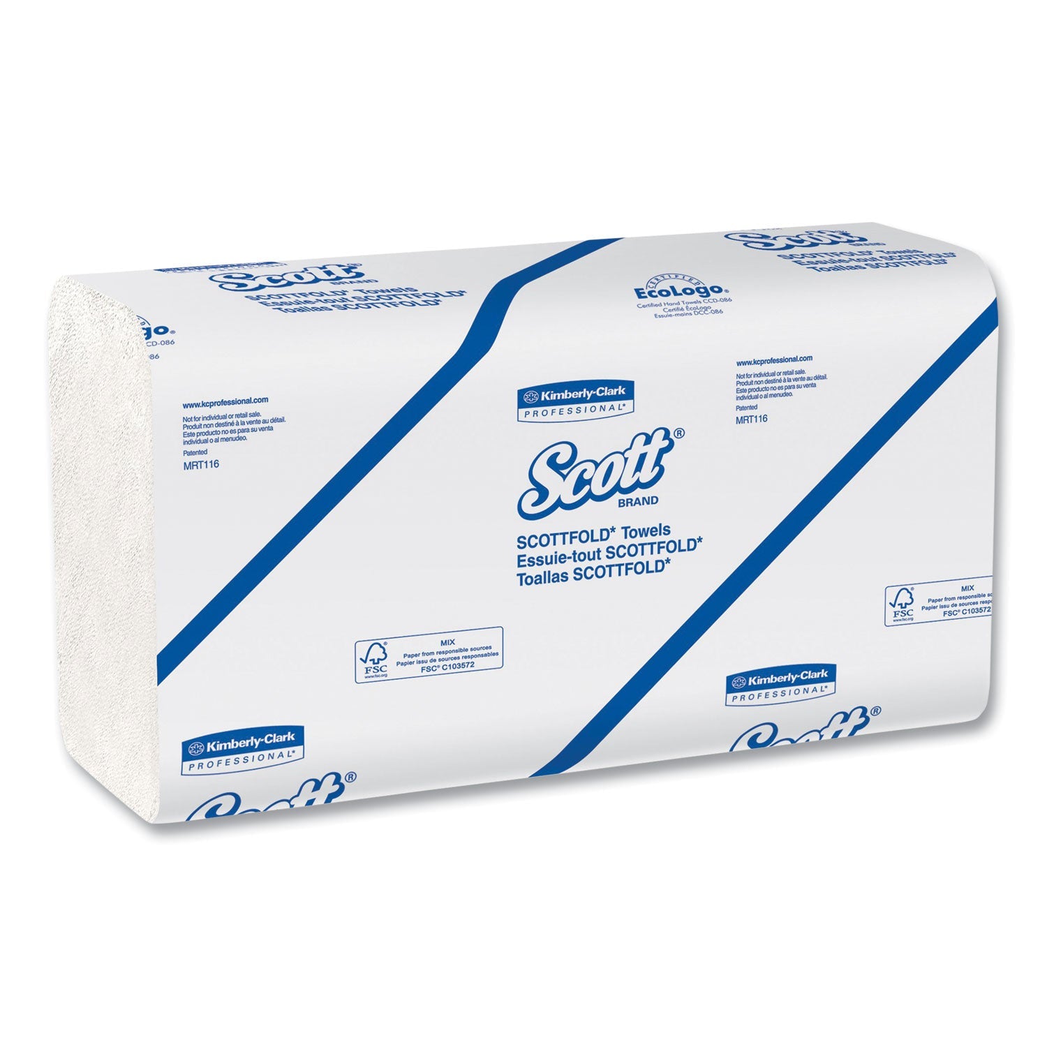 Scott Multi-Fold Towels | 1-Ply, White, 25-pk