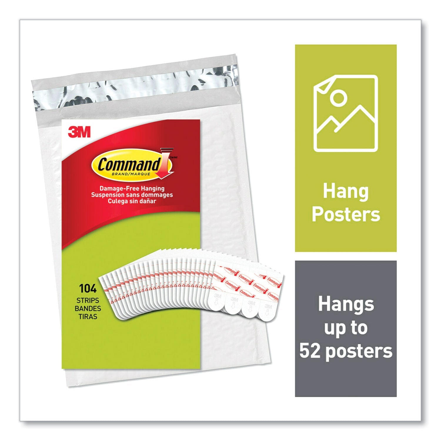 Command Poster Strips | 104-Pack Small