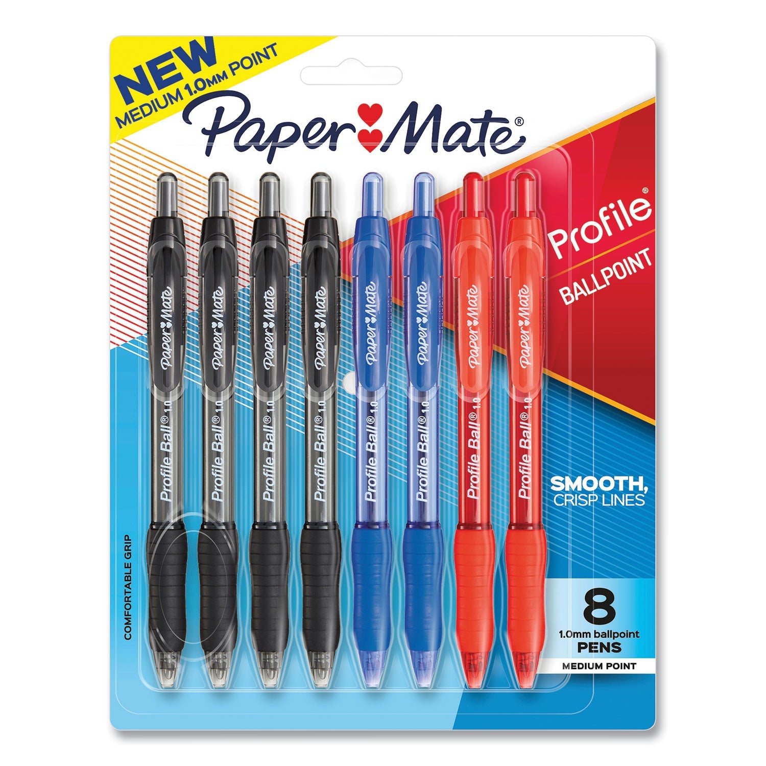Paper Mate Profile Ballpoint Pen | Assorted 8-Pk