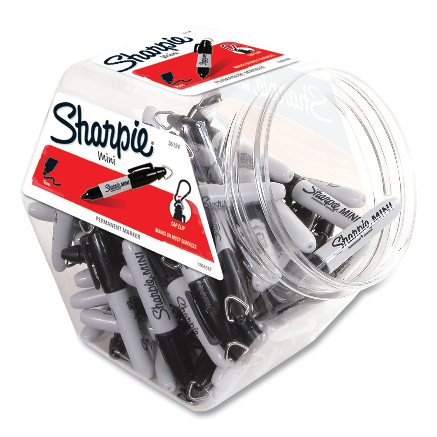 Sharpie® Mini Permanent Marker, Fine Bullet Tip, Black, 72/pack