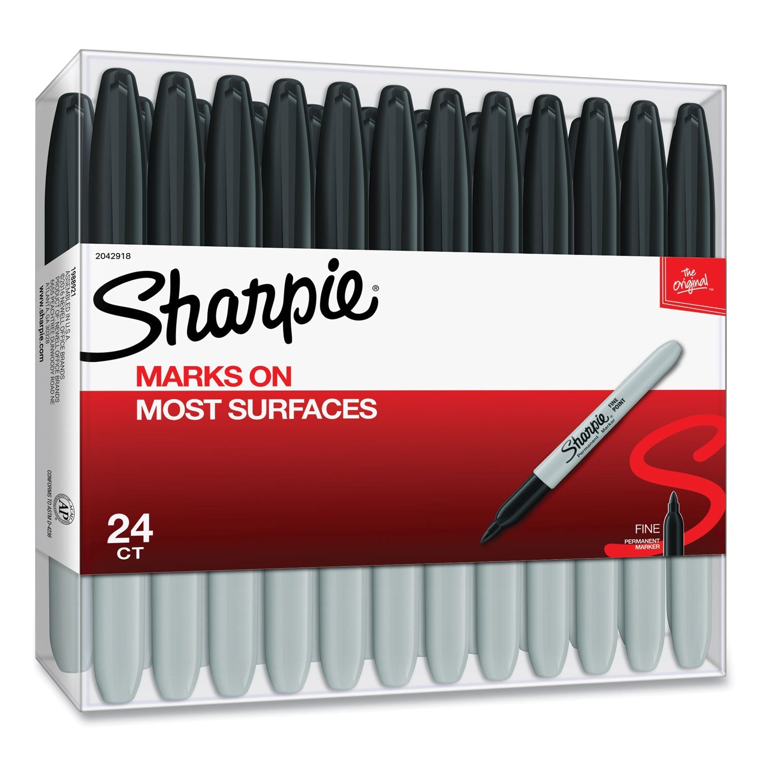 Fine Tip Permanent Marker | Black Ink 24-Pack