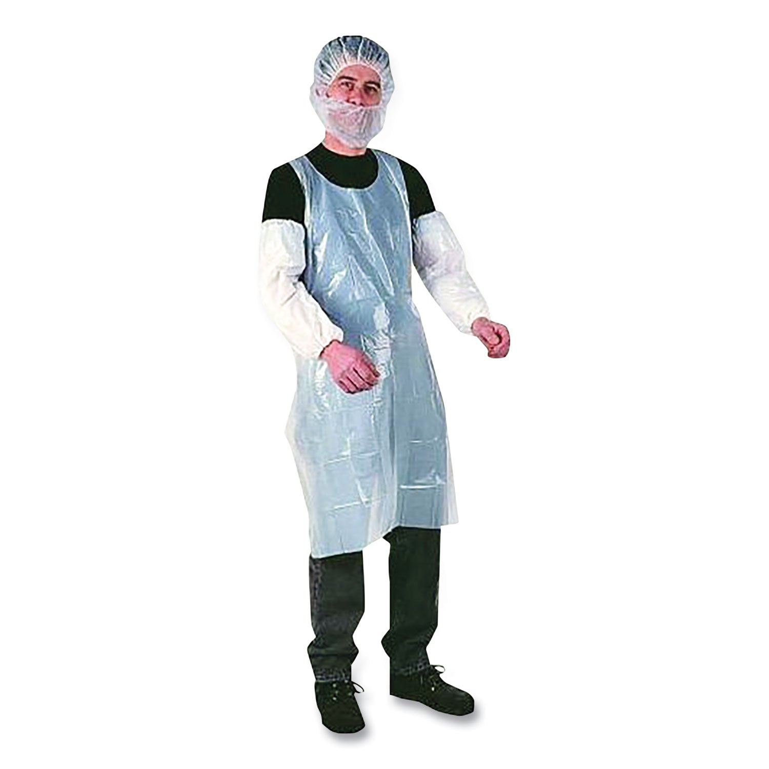 AMBITEX® Disposable Food Service Apron, 28 x 46, White, 100/Box