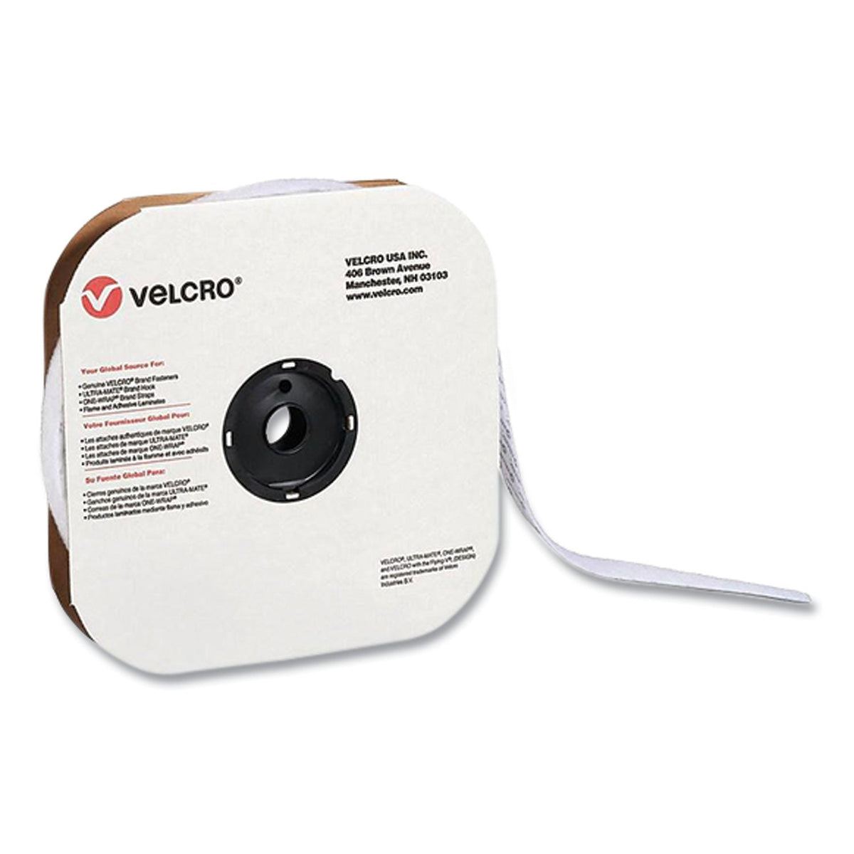 Sticky-Back Fasteners | Loop Side | 1"x75' White