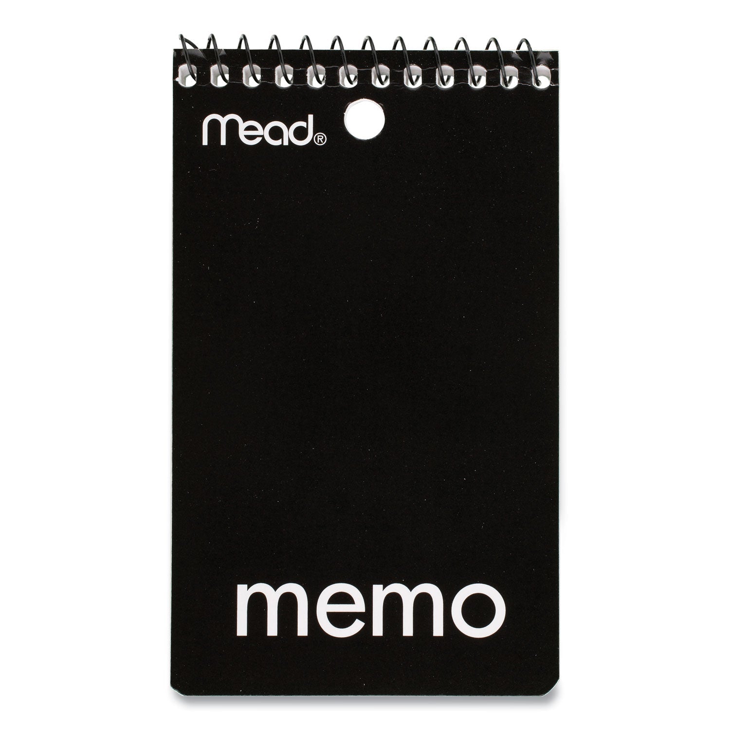 Mead® Wirebound Memo Pad With Wall-Hanger Eyelet, Medium/college Rule, Randomly Assorted Cover Colors, 60 White 3 X 5 Sheets