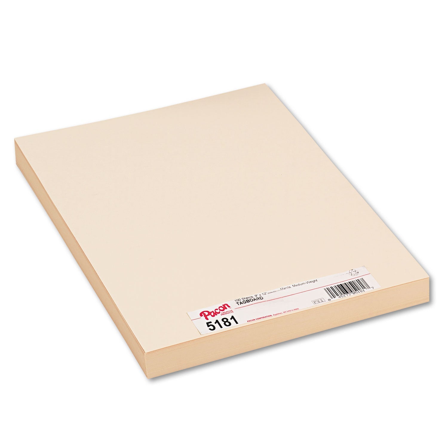Pacon® Medium Weight Tagboard, 12 X 9, Manila, 100/pack
