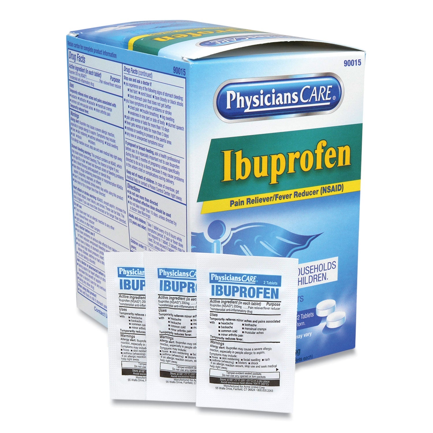 Ibuprofen Medication | Two-Pack | 50 Packs/Box