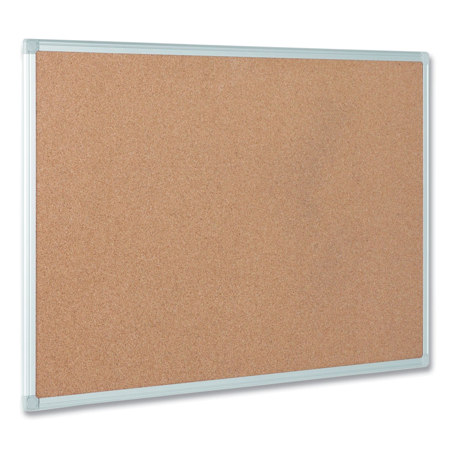 MasterVision® Earth Cork Board, 72" x 48", Tan Surface, Satin Aluminum Frame