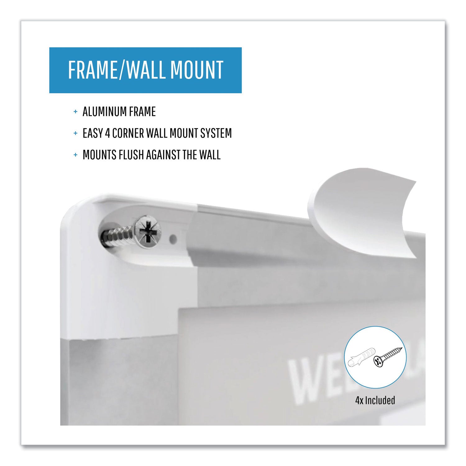 MasterVision® Magnetic Dry Erase Calendar Board, Monthly Planning/Scheduling, 36" x 24", White Surface, Satin Aluminum Frame