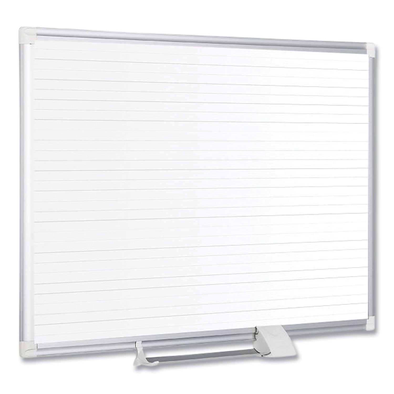 MasterVision® Ruled Magnetic Steel Dry Erase Planning Board, 48" x 36", White Surface, Satin Aluminum Frame