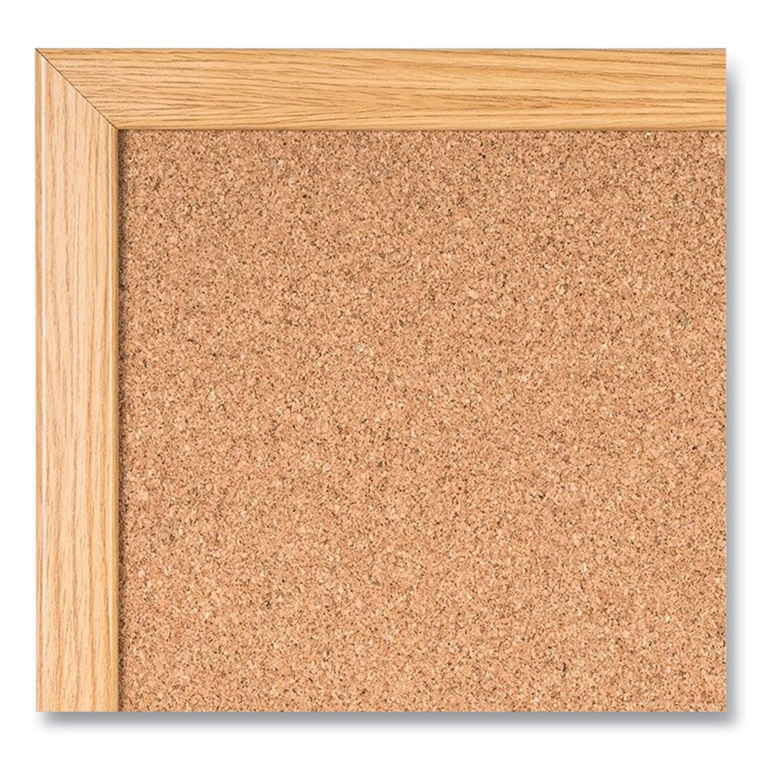 MasterVision® Value Cork Board with Oak Frame, 24" x 36", Brown Surface, Natural Oak Frame