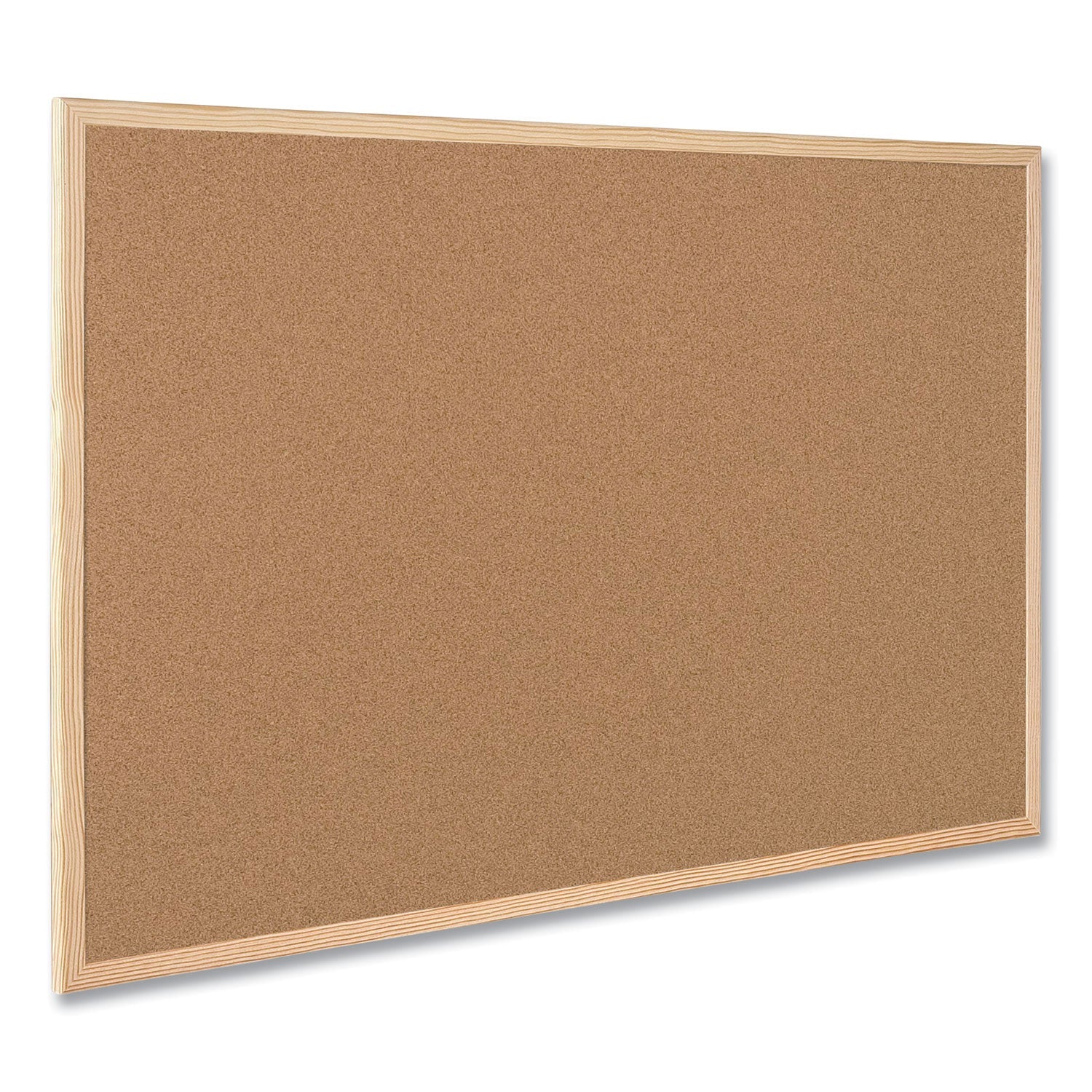 MasterVision® Value Cork Board with Oak Frame, 24" x 36", Brown Surface, Natural Oak Frame