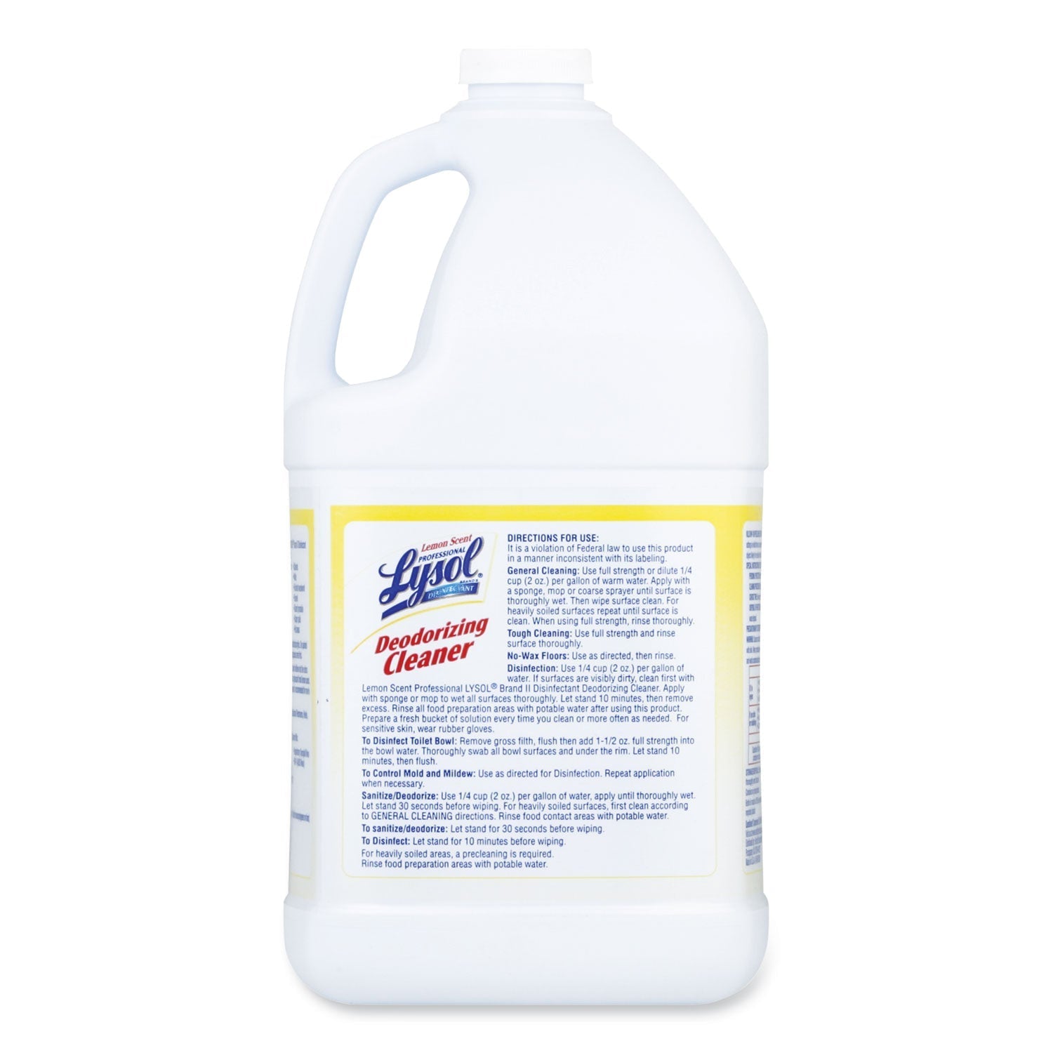 Professional LYSOL® Brand Disinfectant Deodorizing Cleaner Concentrate, 1 gal Bottle, Lemon Scent
