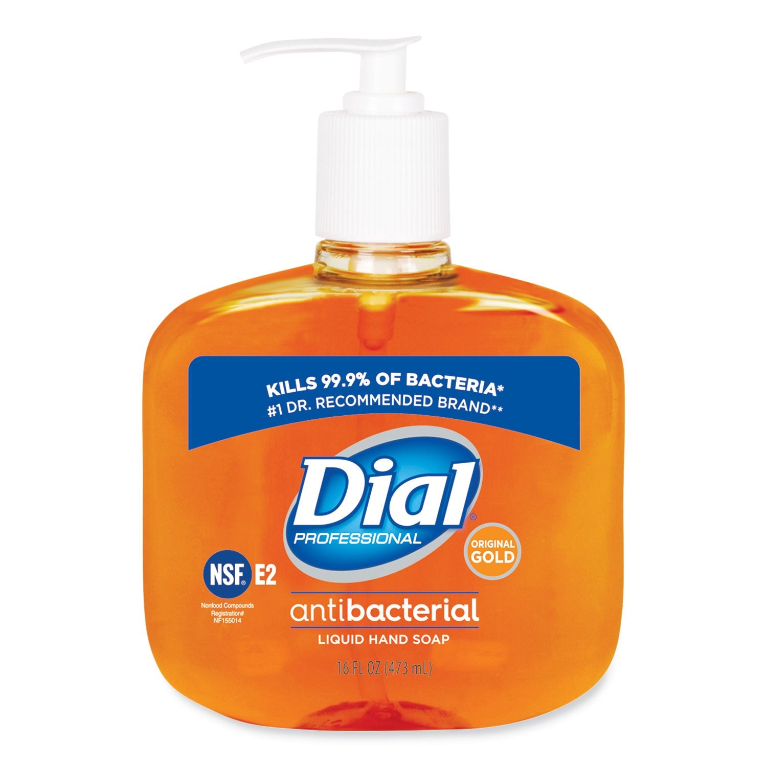 Dial® Professional Gold Antibacterial Liquid Hand Soap, 16 oz, 12/Carton