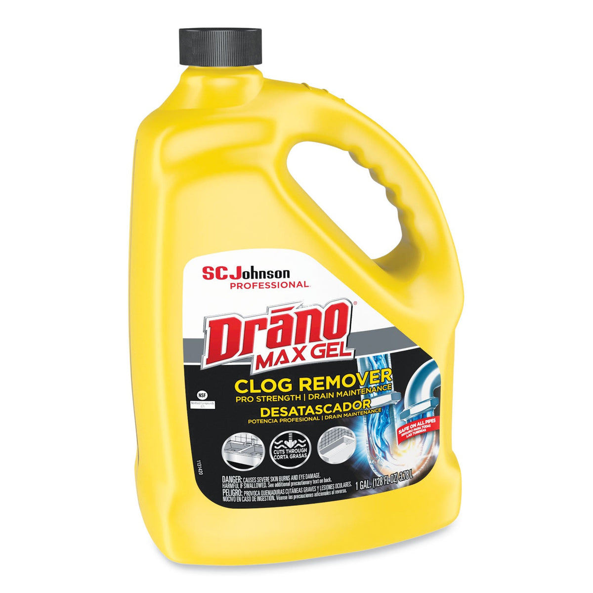 Drano® Max Gel Clog Remover, Bleach Scent, 128 Oz Bottle