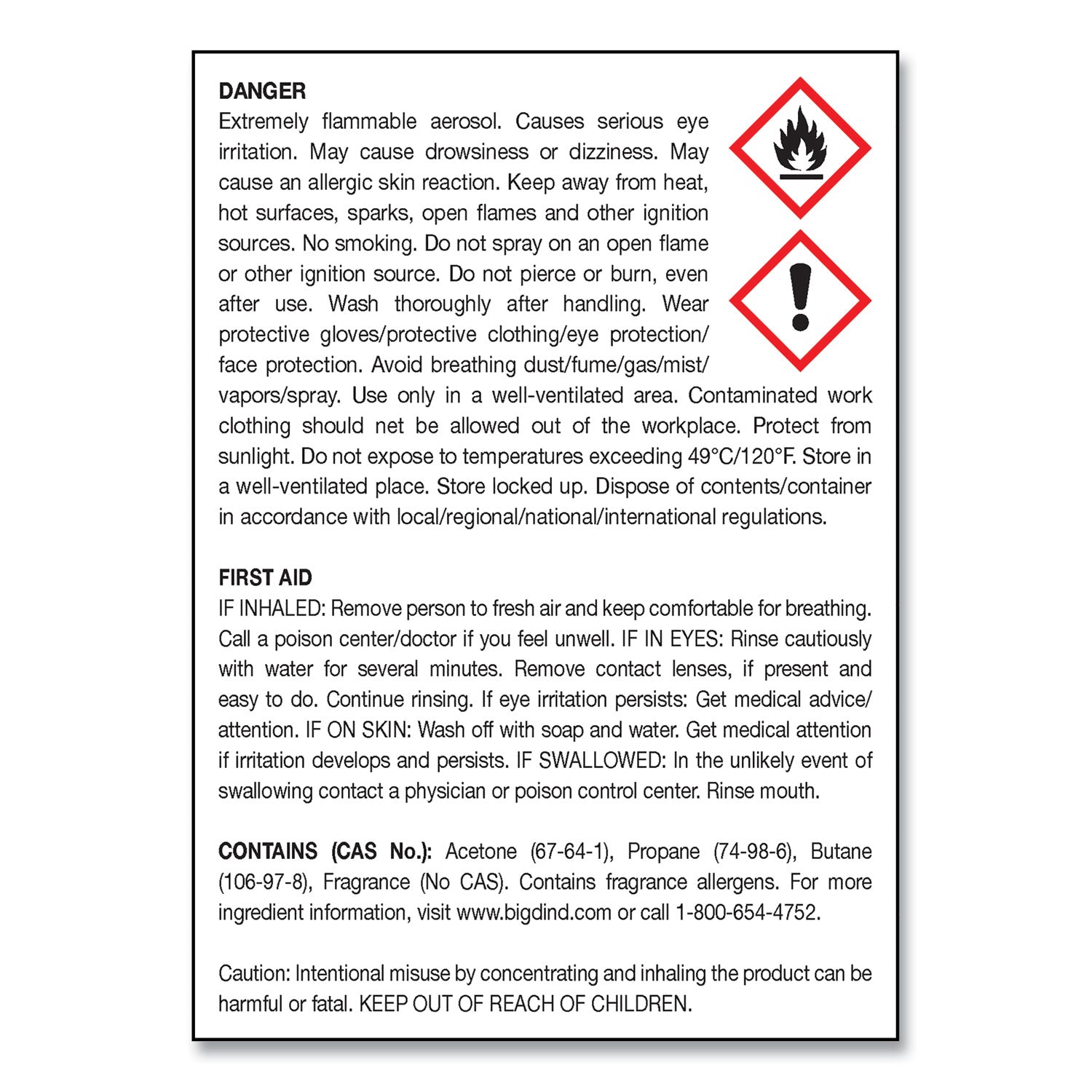 Big D Industries Metered Concentrated Room Deodorant, Fresh Linen Scent, 7 Oz Aerosol Spray, 12/box