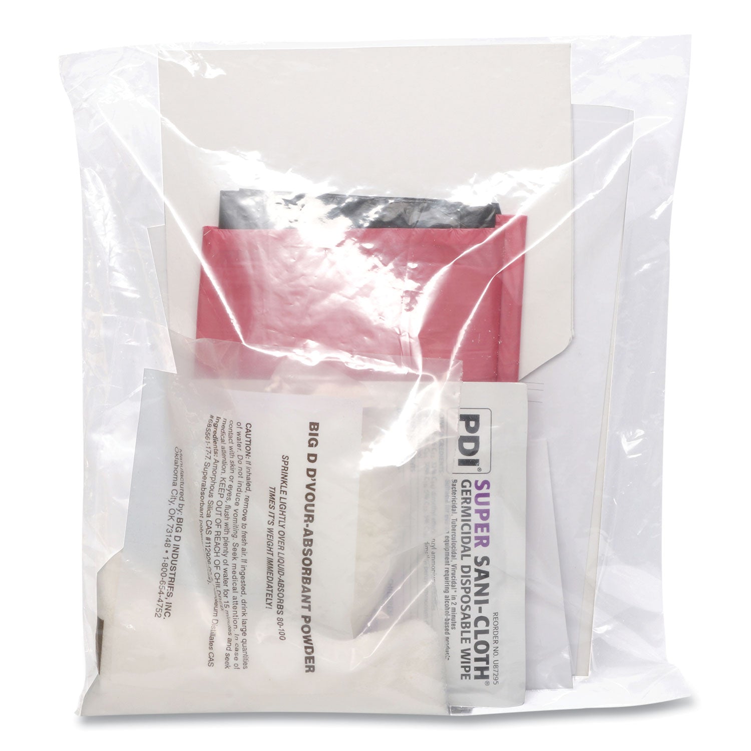 Big D Industries D'vour Clean-Up Kit, Powder, All Inclusive Kit, 6/carton