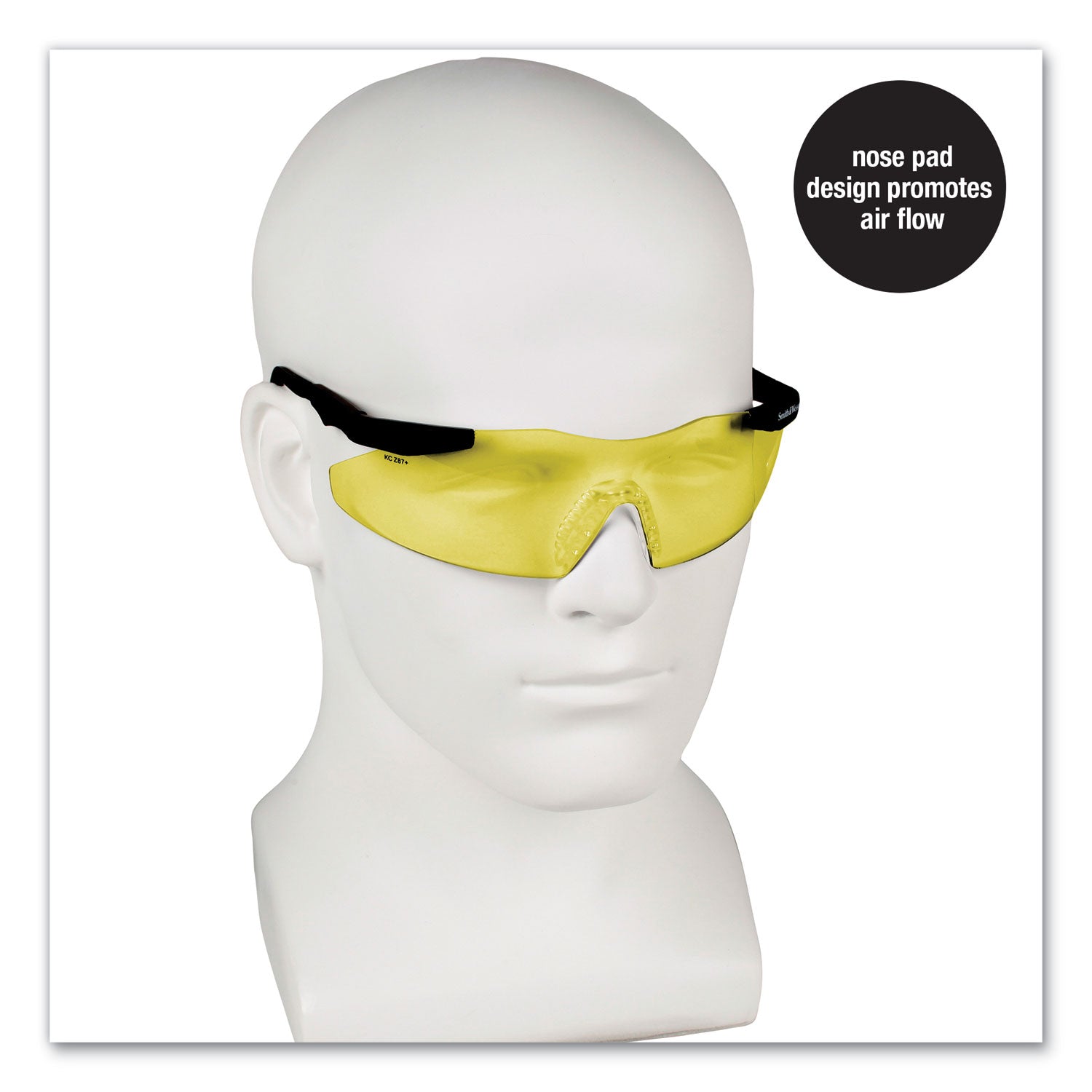 Smith & Wesson® Magnum 3G Safety Eyewear, Black Frame, Yellow/Amber Lens, 12/Box - Bloom Skins