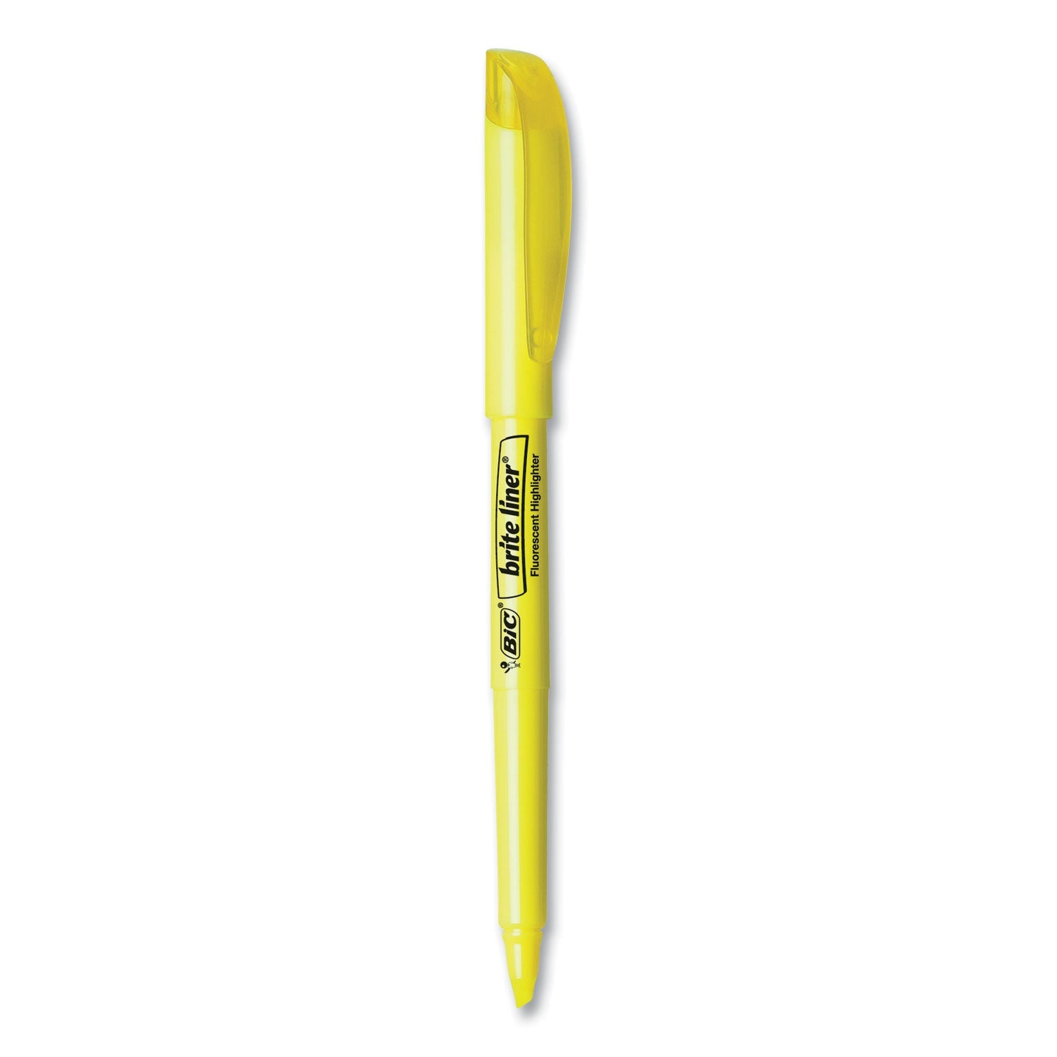 BIC® Brite Liner Highlighter Value Pack, Yellow Ink, Chisel Tip, Yellow/black Barrel, 24/pack